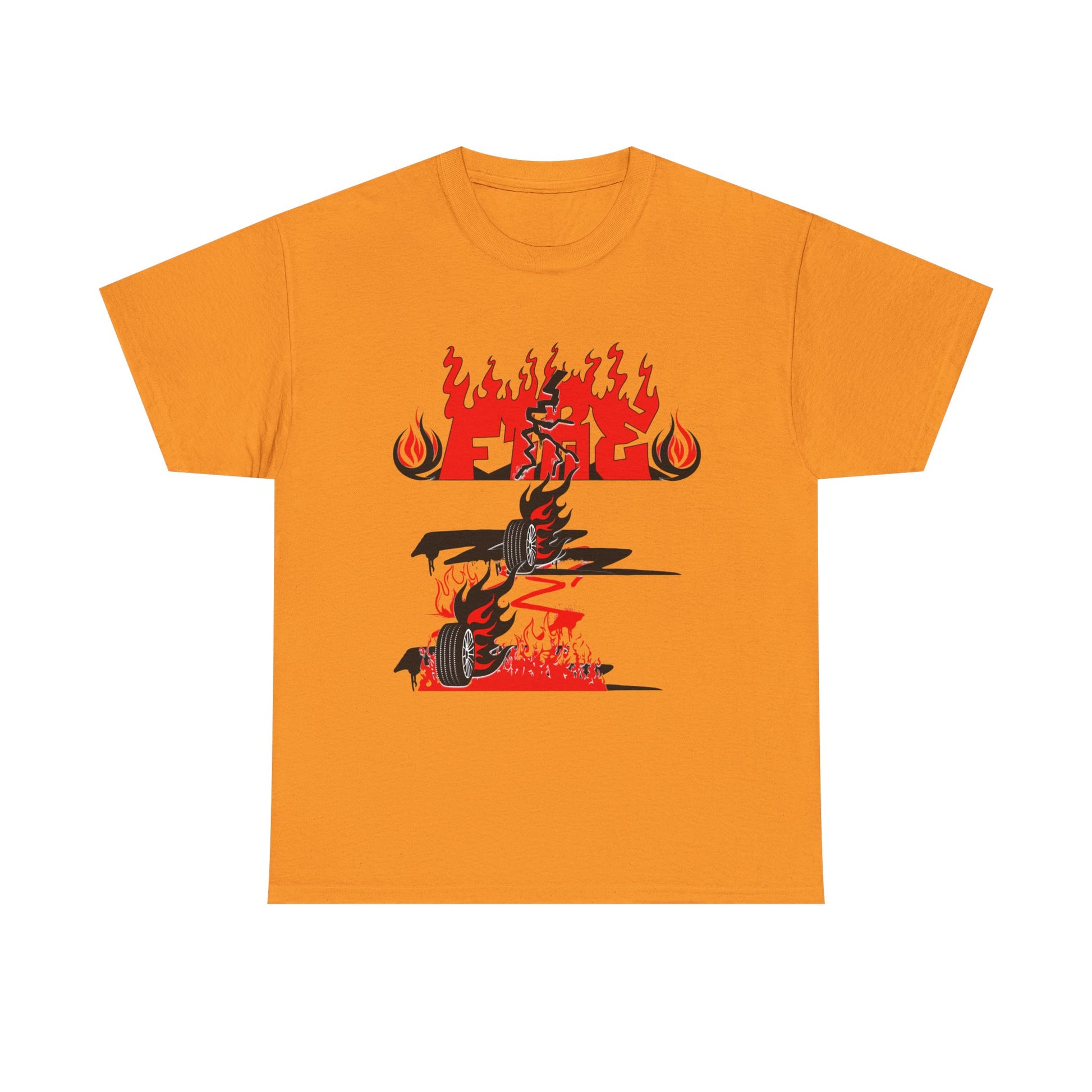 Fire Graphic Unisex Tee, Graphic T-Shirt, Casual Wear, Street Style, Gift for Him/Her, Festival Outfit