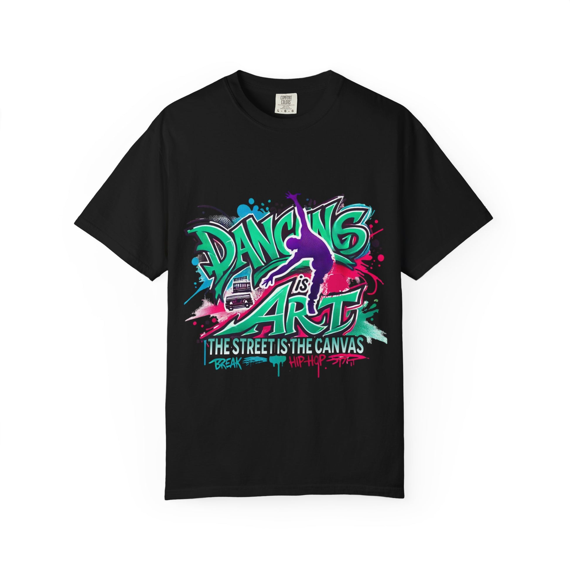 Artistic Dance T-Shirt, Urban Dance Tee, Street Art Apparel, Gift for Dancers, Graffiti Shirt, Colorful Expression Tee