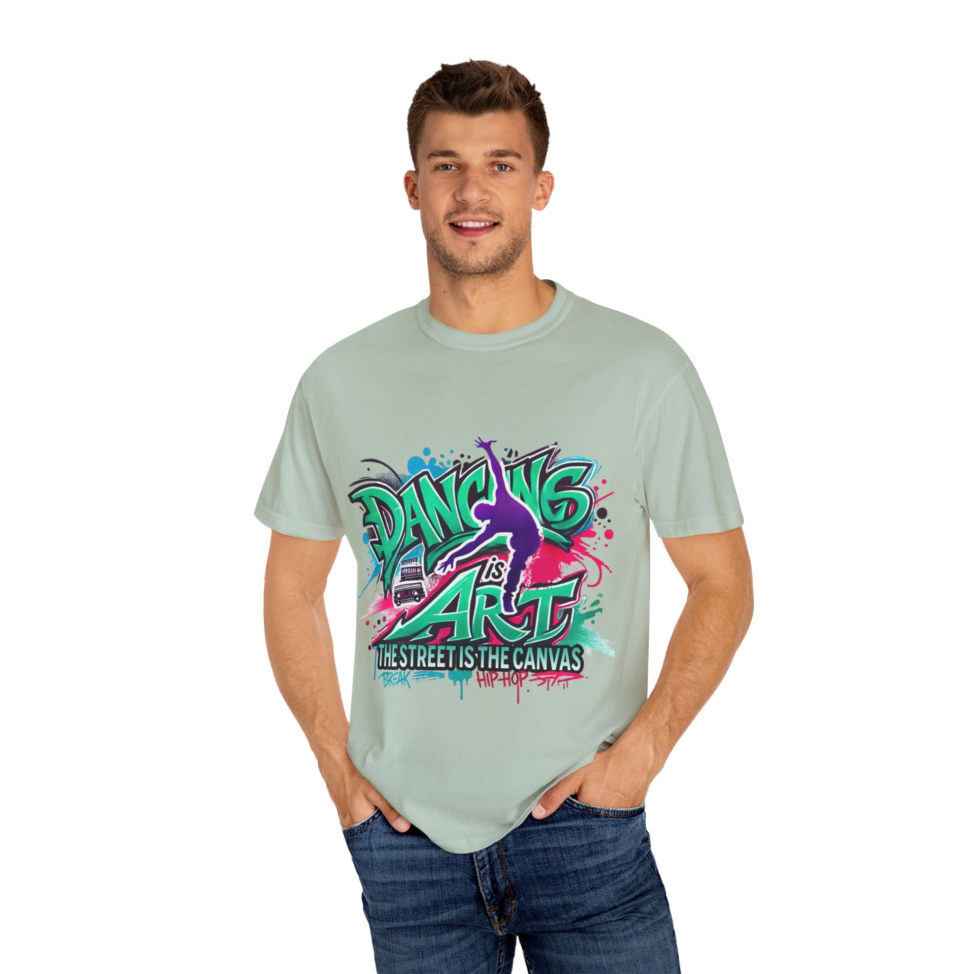 Artistic Dance T-Shirt, Urban Dance Tee, Street Art Apparel, Gift for Dancers, Graffiti Shirt, Colorful Expression Tee