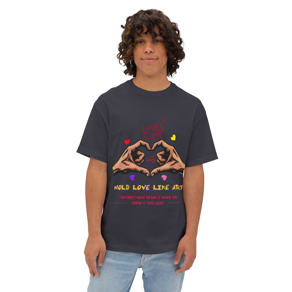 Unisex Oversized Boxy Tee - Love Life Art, Casual Wear, Gifts for Her, Art Apparel, Everyday Comfort Shirt