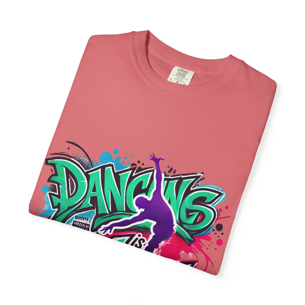 Artistic Dance T-Shirt, Urban Dance Tee, Street Art Apparel, Gift for Dancers, Graffiti Shirt, Colorful Expression Tee