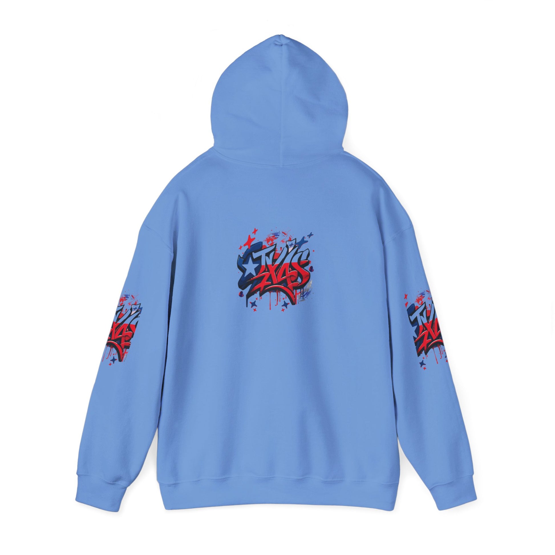 Patriotic Graffiti Hoodie, Cozy Sweatshirt for Casual Wear, Perfect Gift for July 4th, Stylish Streetwear, Unisex Fashion