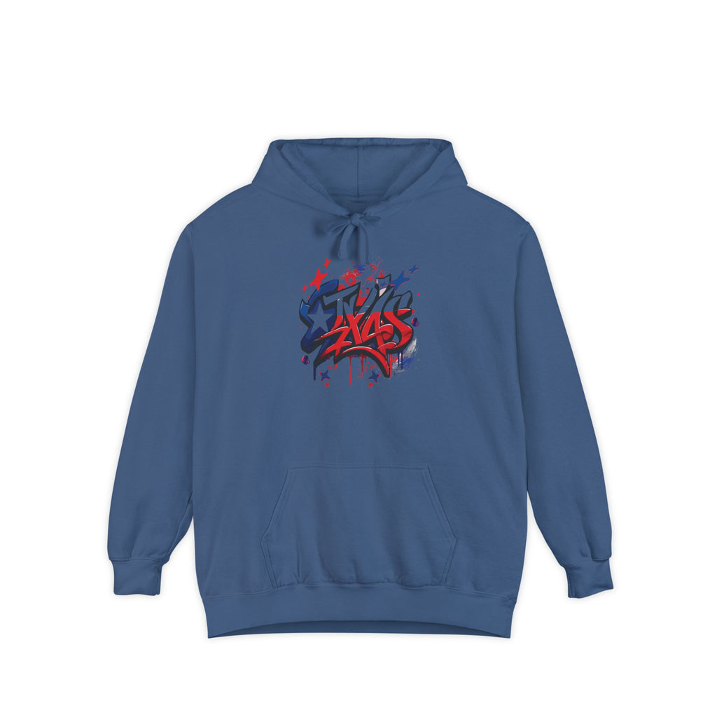 Fourth of July, Street Style Patriotic Graffiti Hoodie – Casual Unisex Sweatshirt for Celebration, Everyday Wear, Gift Idea, Summer BBQ, Fourth of July, Street Style