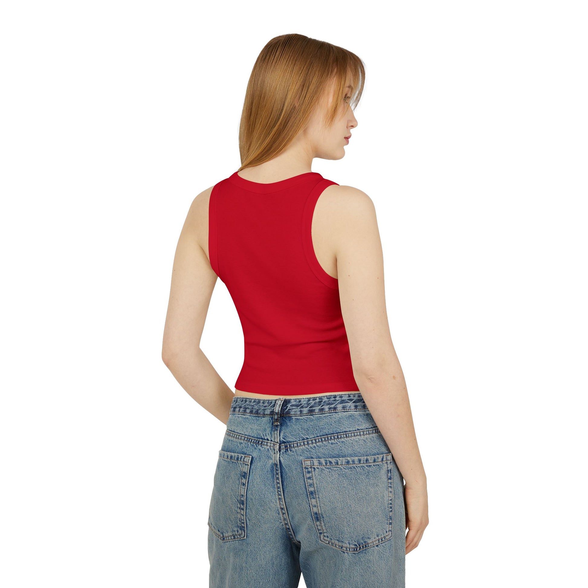 Stylish Women's Micro Rib Racer Tank Top - Perfect for Summer, Casual Wear, Workout, Festivals, Clear the Fog Design