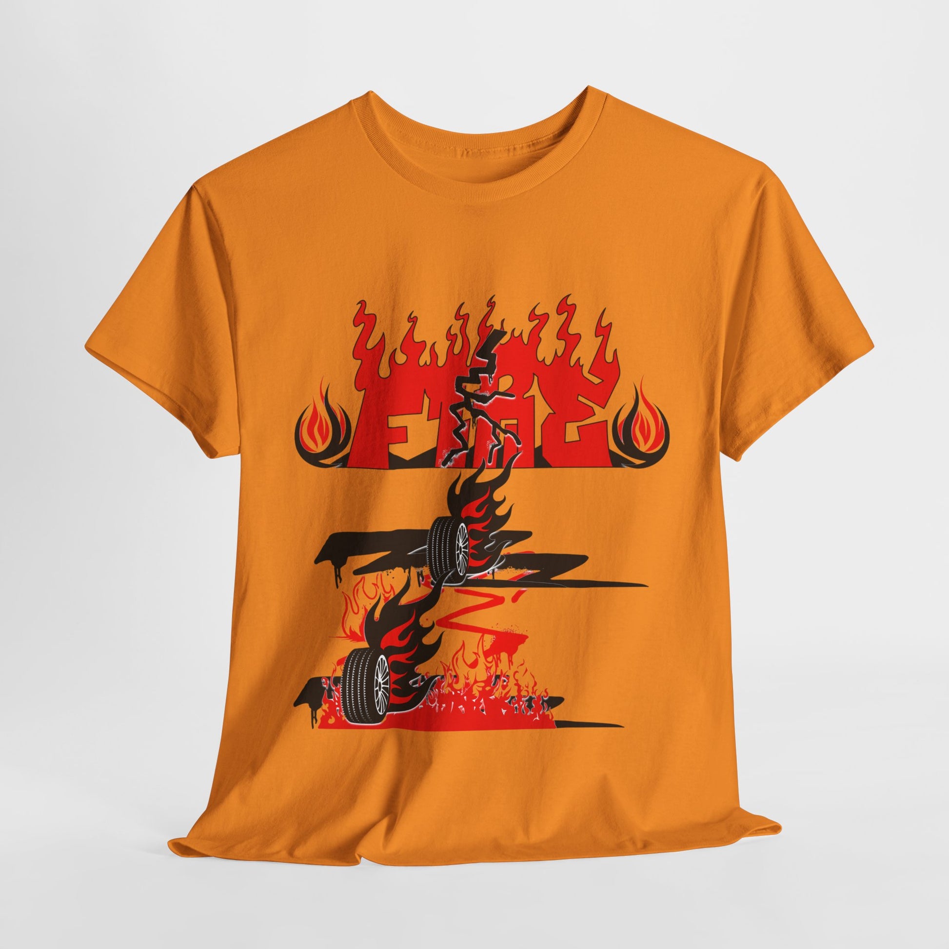 Fire Graphic Unisex Tee, Graphic T-Shirt, Casual Wear, Street Style, Gift for Him/Her, Festival Outfit