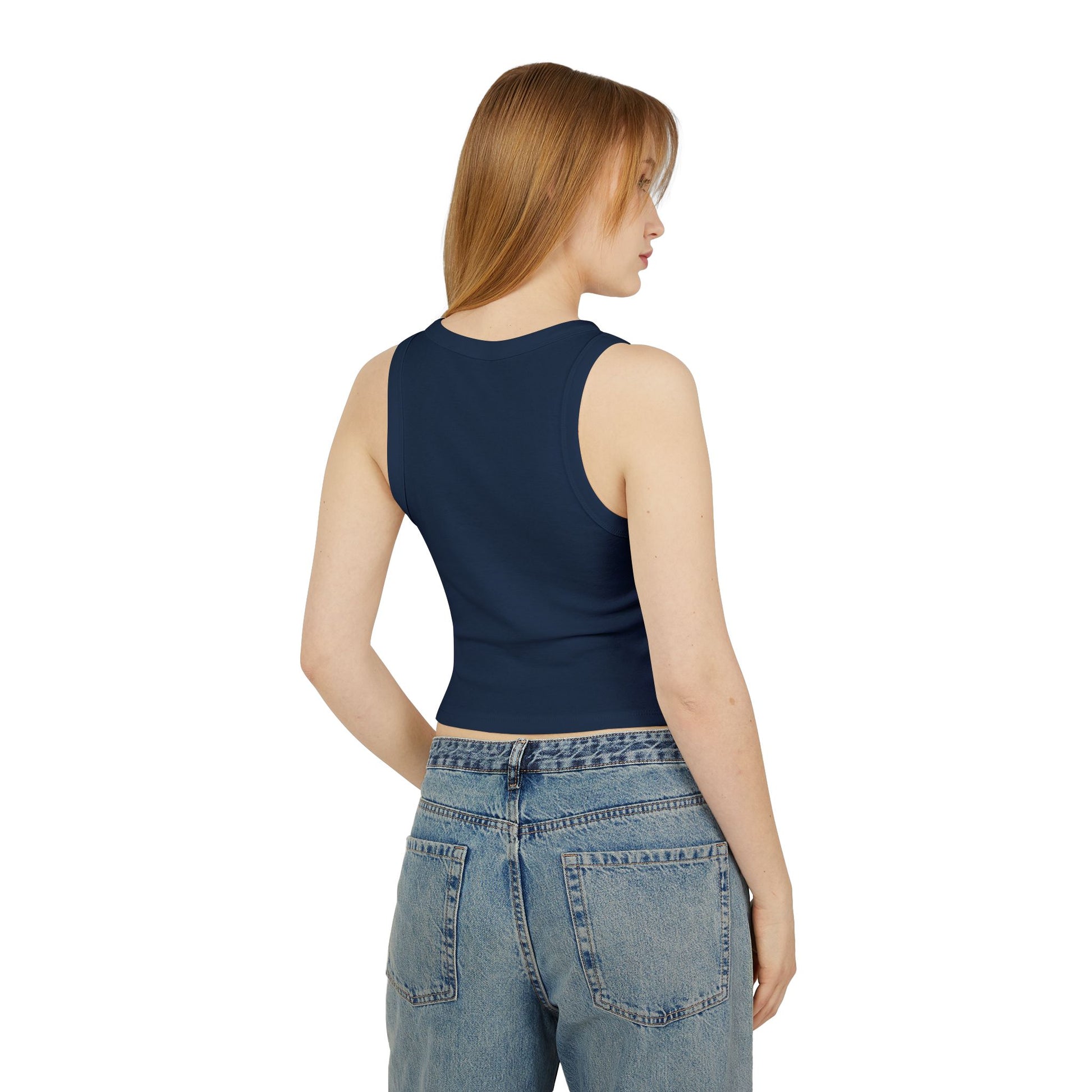 Micro Rib Racer Tank Top – Chic Tank Top, Women's Summer Top, Casual Chic Wear, Gift for Her, Inspirational Clothing, Everyday Style