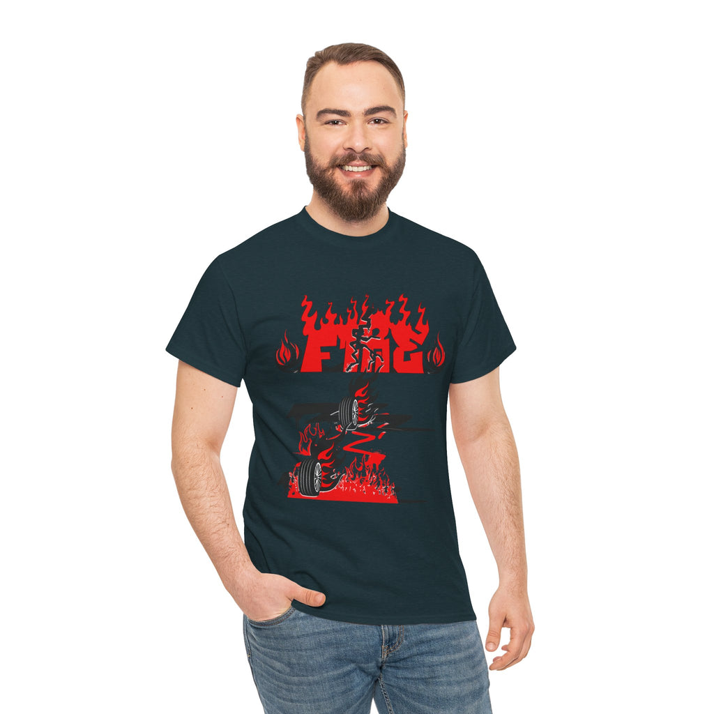 Fire Graphic Unisex Tee, Graphic T-Shirt, Casual Wear, Street Style, Gift for Him/Her, Festival Outfit
