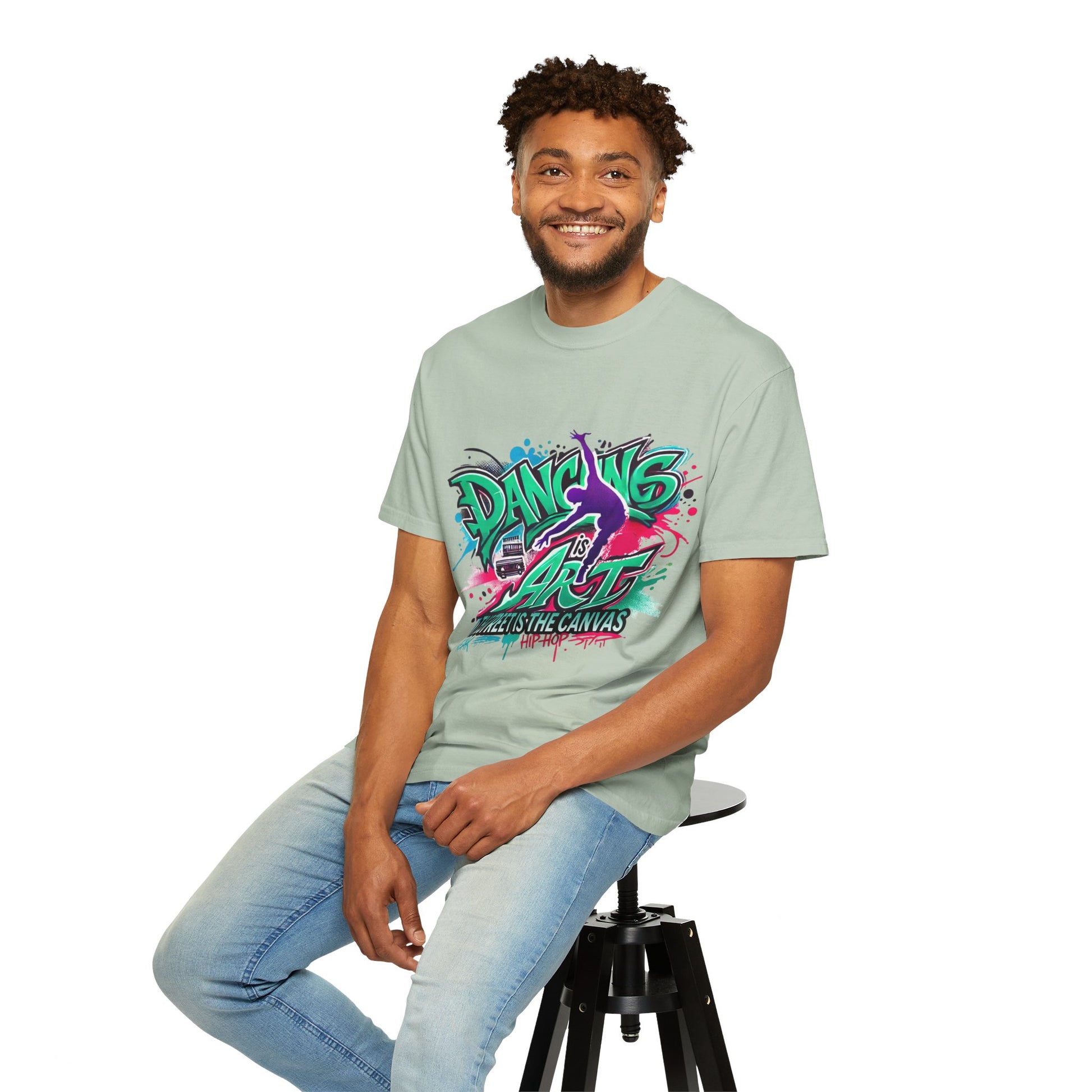 Artistic Dance T-Shirt, Urban Dance Tee, Street Art Apparel, Gift for Dancers, Graffiti Shirt, Colorful Expression Tee