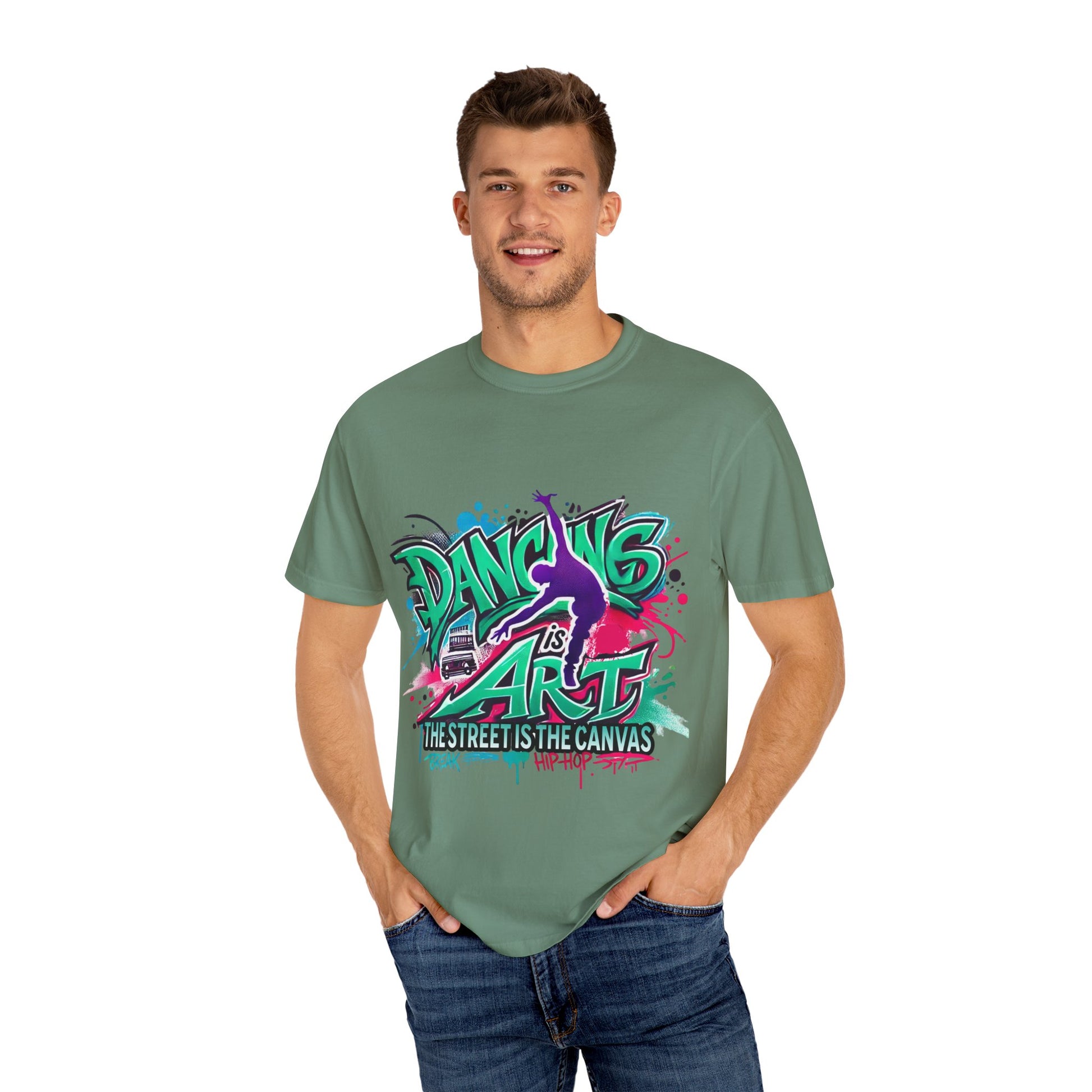 Artistic Dance T-Shirt, Urban Dance Tee, Street Art Apparel, Gift for Dancers, Graffiti Shirt, Colorful Expression Tee