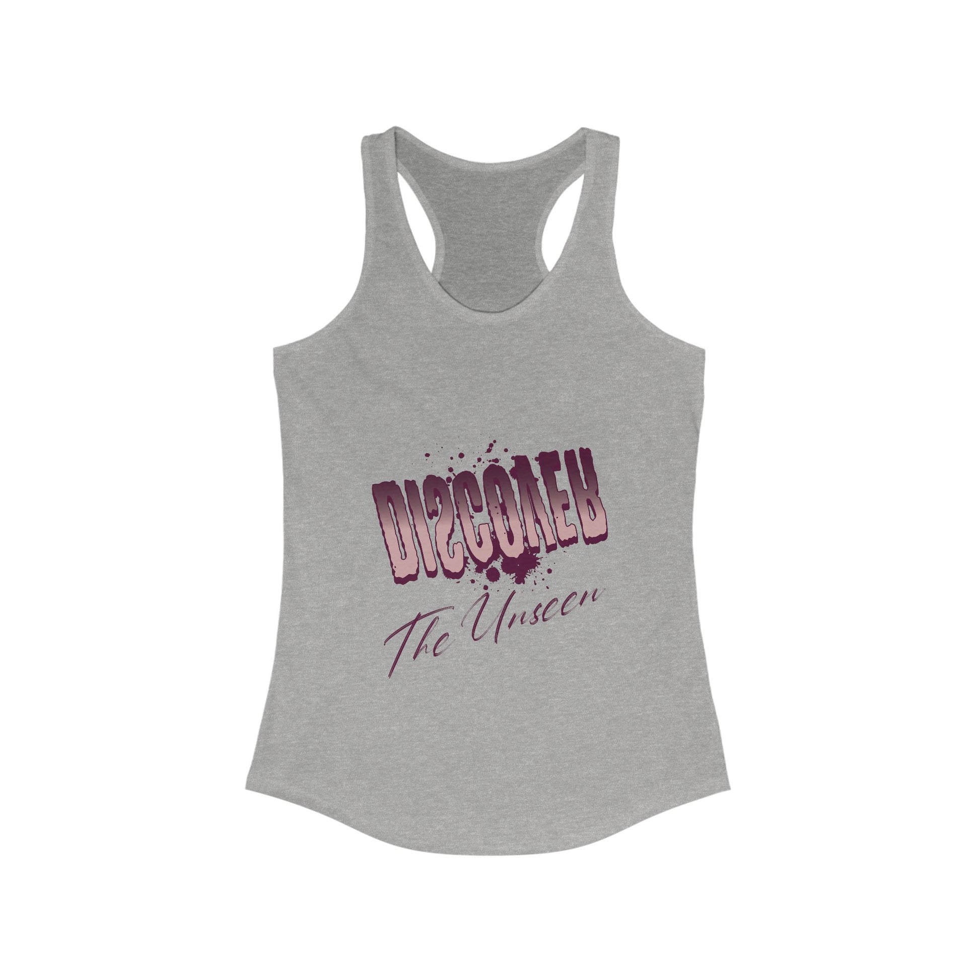 Women's Racerback Tank Top - 'The Unseen' Graphic Tee, Summer Style, Workout Wear, Casual Outfit, Gift for Her