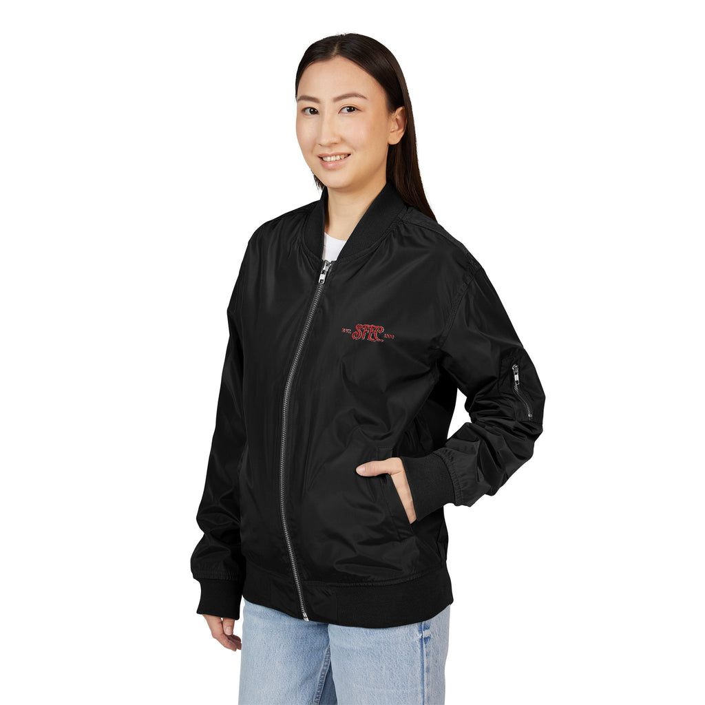 Bomber Jacket Embroidered with SFC and Phoenix Design