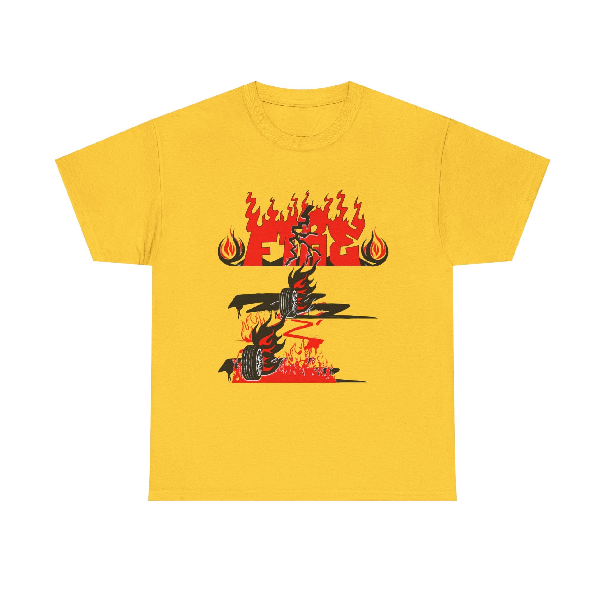 Fire Graphic Unisex Tee, Graphic T-Shirt, Casual Wear, Street Style, Gift for Him/Her, Festival Outfit