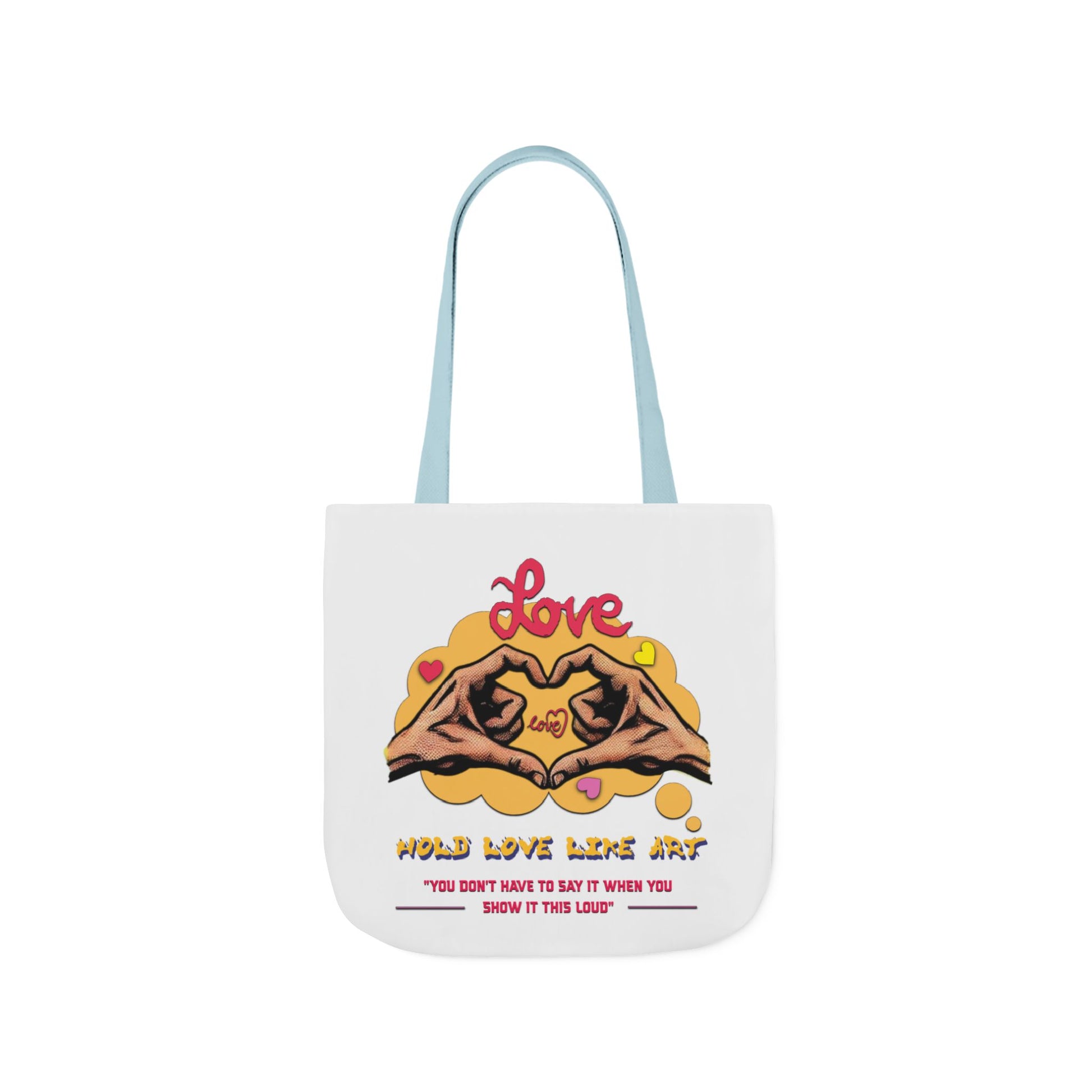 Love Canvas Tote Bag with 5-Color Straps - Perfect for Everyday Use, Gifts, Shopping, Eco-Friendly, Valentine's Day
