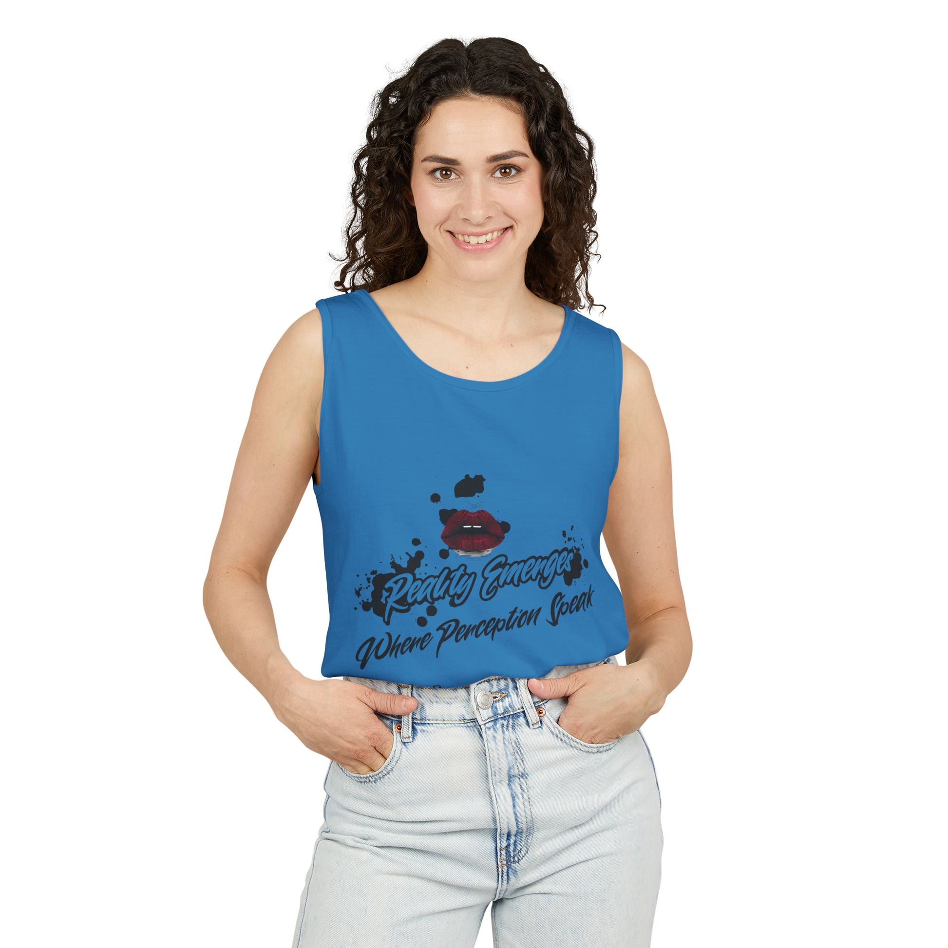 Tank Top - "Create Yourself" Quote Design, Motivational Apparel, Gift for Self-Love, Summer Essential, Positive Vibes