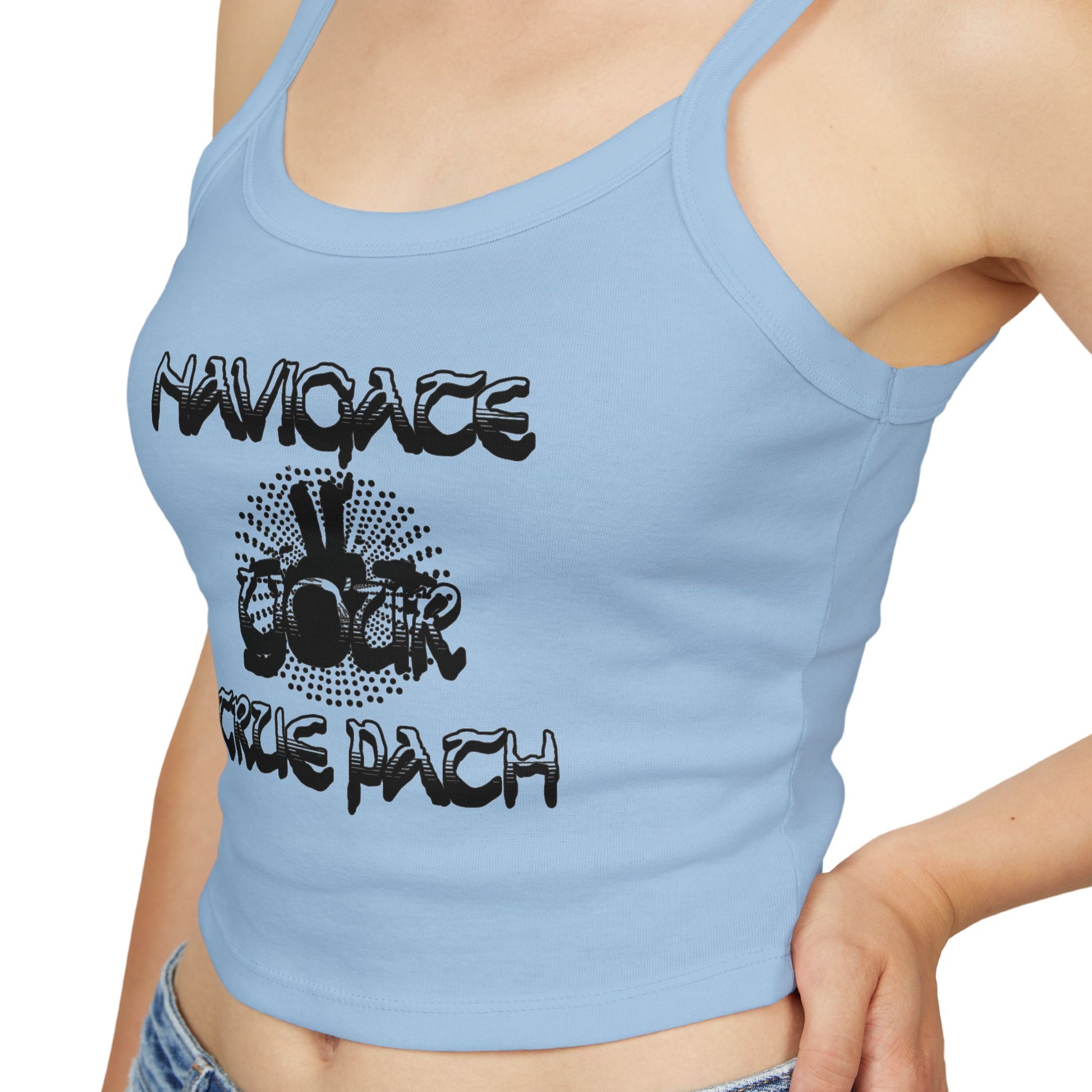 Stylish Women's Spaghetti Strap Tank Top - "Navigate Your True Path" - Perfect for Summer, Beach Days, Parties, Layering, Casual Outfits