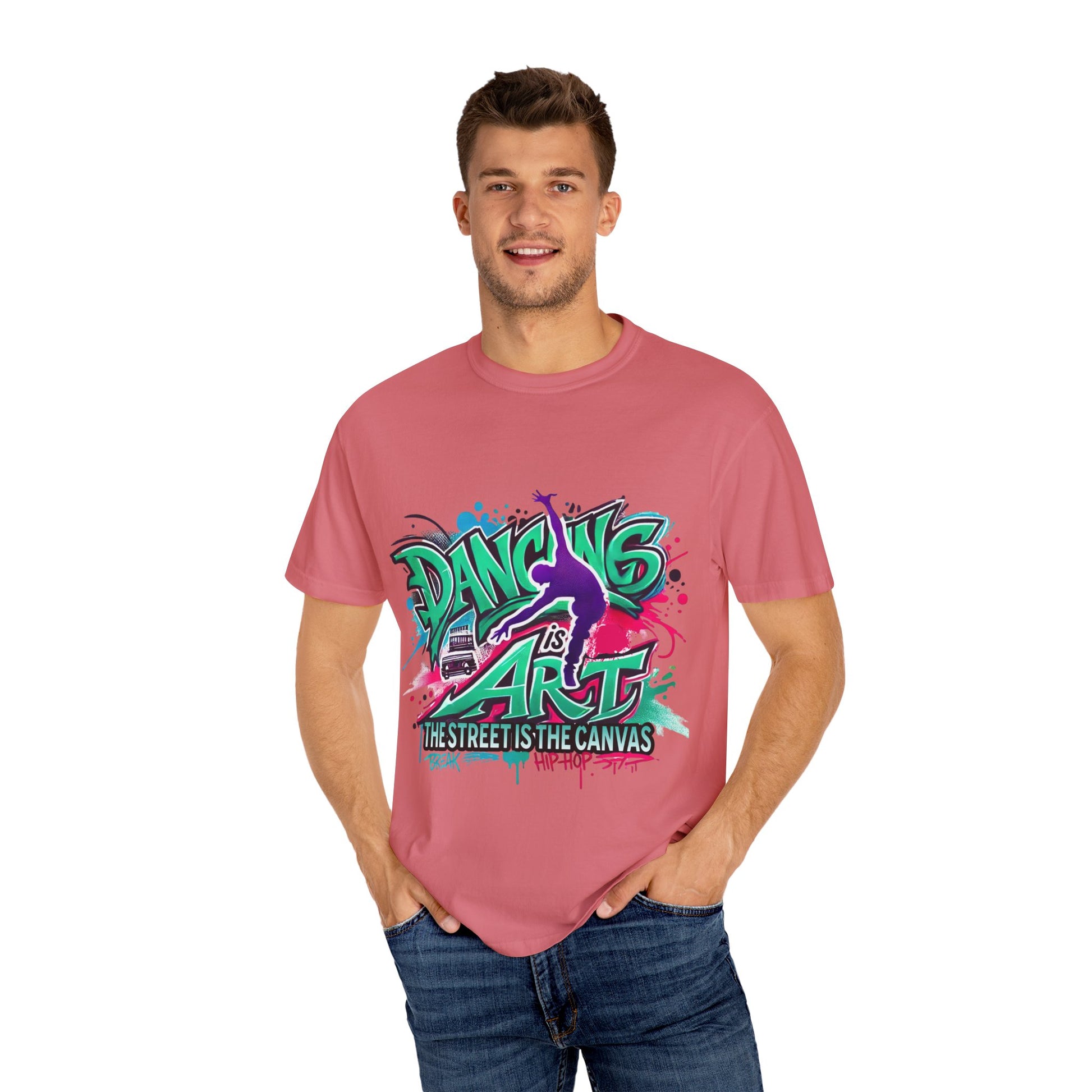Artistic Dance T-Shirt, Urban Dance Tee, Street Art Apparel, Gift for Dancers, Graffiti Shirt, Colorful Expression Tee