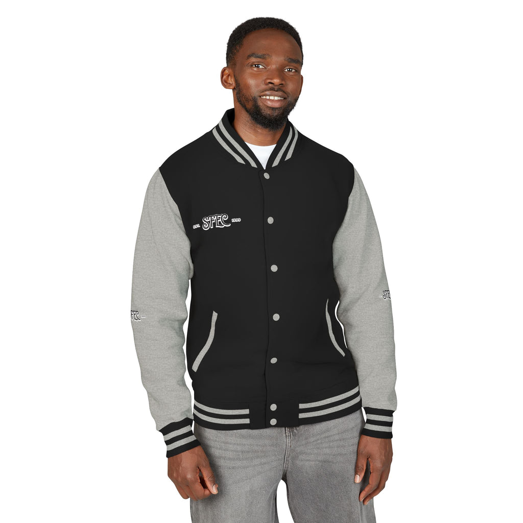 Unisex Varsity Letterman Jacket – Spit Fire Echo Change Embroidered Design