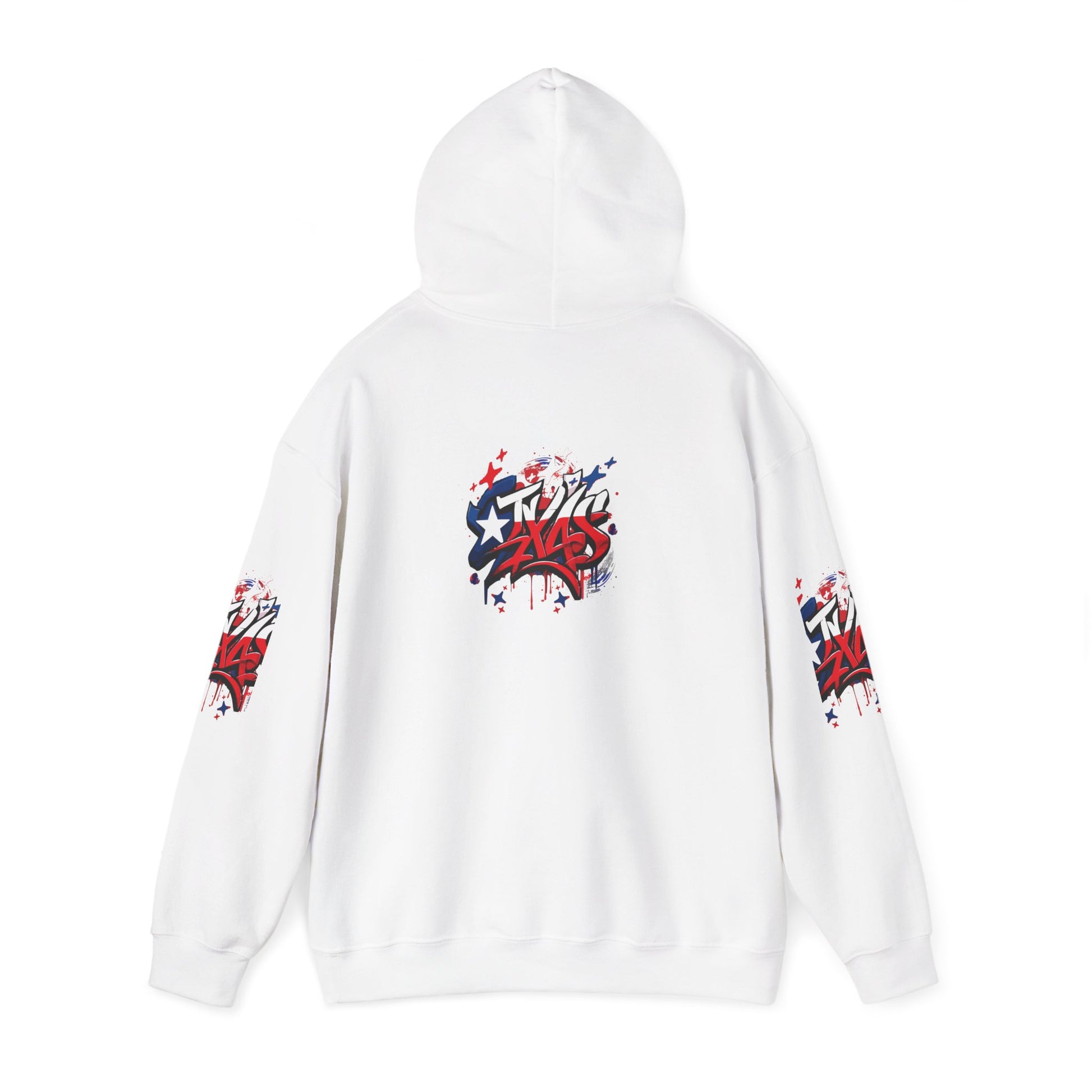 Patriotic Graffiti Hoodie, Cozy Sweatshirt for Casual Wear, Perfect Gift for July 4th, Stylish Streetwear, Unisex Fashion