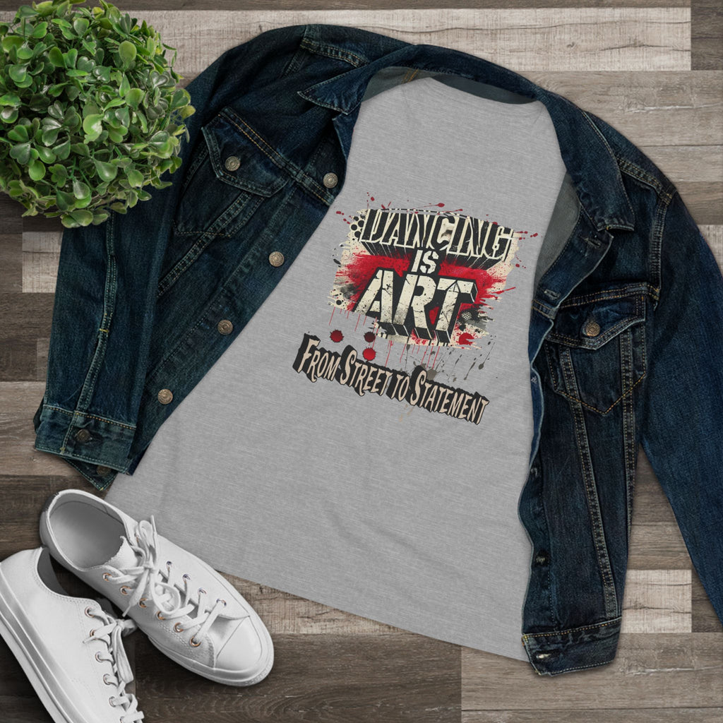 Dancing is Art Cotton Tee, Artistic Women's Shirt, Graphic Dance Top, Unique Gift for Dancers, Trendy Streetwear Tee