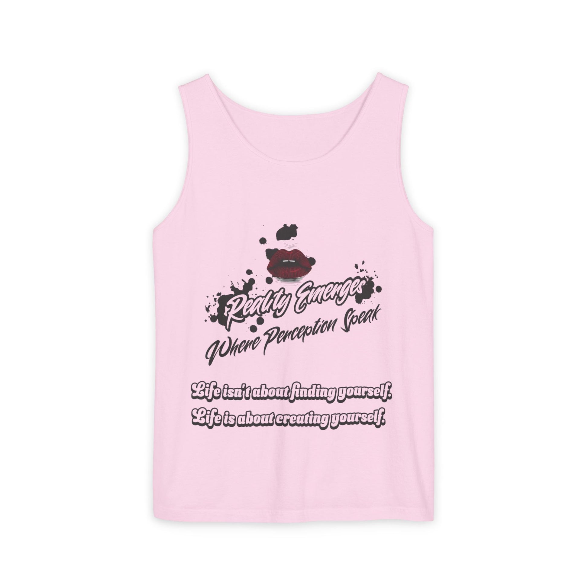 Tank Top - "Create Yourself" Quote Design, Motivational Apparel, Gift for Self-Love, Summer Essential, Positive Vibes