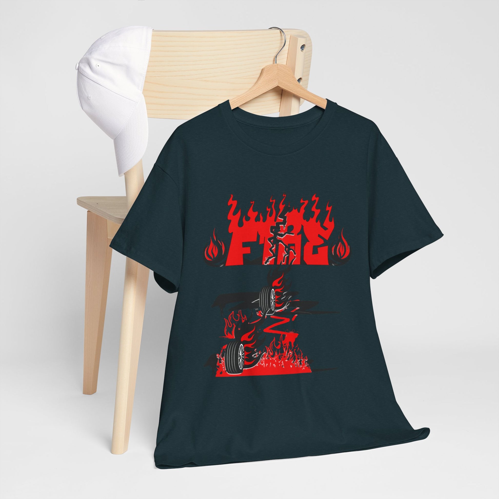 Fire Graphic Unisex Tee, Graphic T-Shirt, Casual Wear, Street Style, Gift for Him/Her, Festival Outfit