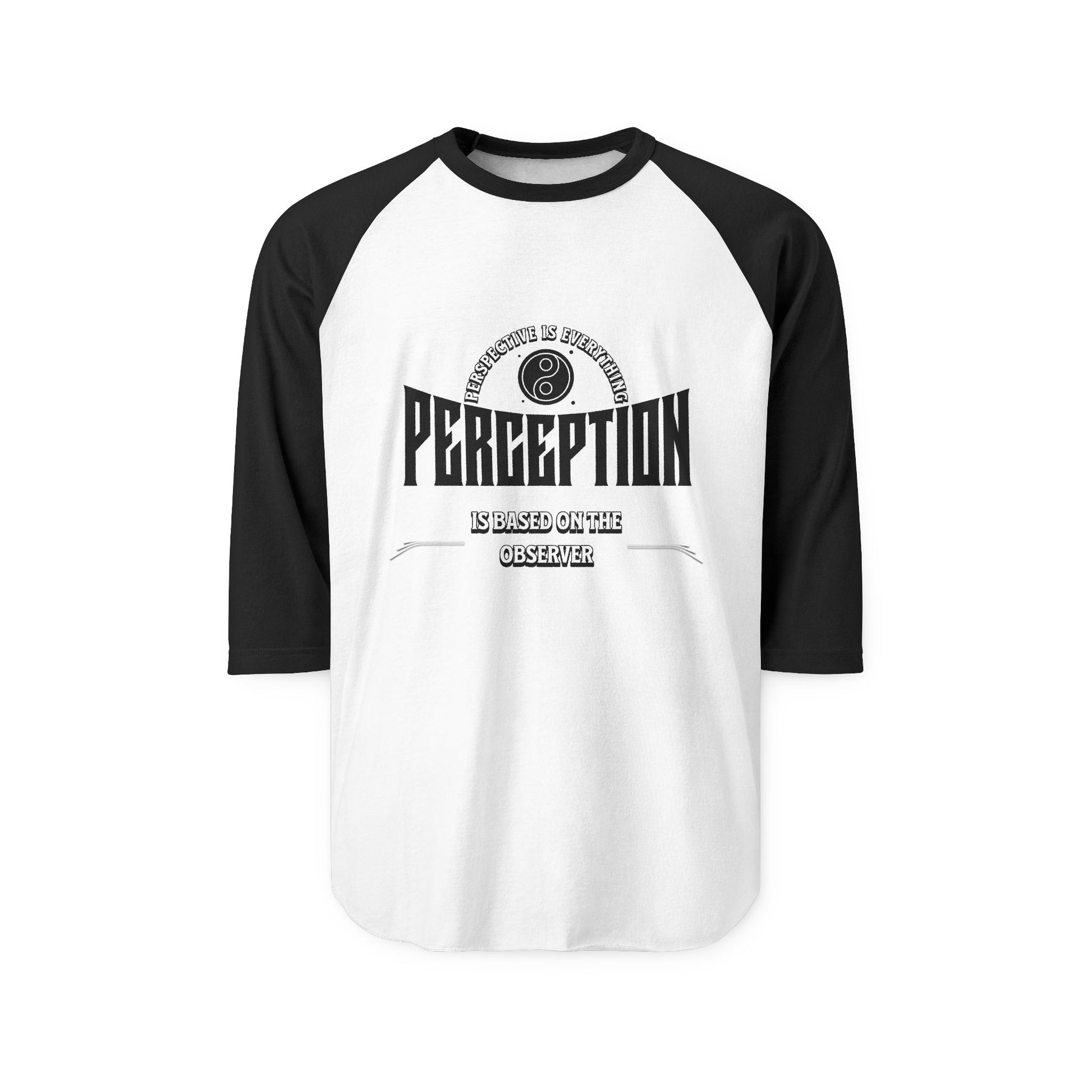 Unisex Three-Quarter Sleeve Raglan Shirt with 'Perception is Based on the Observer' Design - Casual Tee for Mindful Living, Great Gift [...]