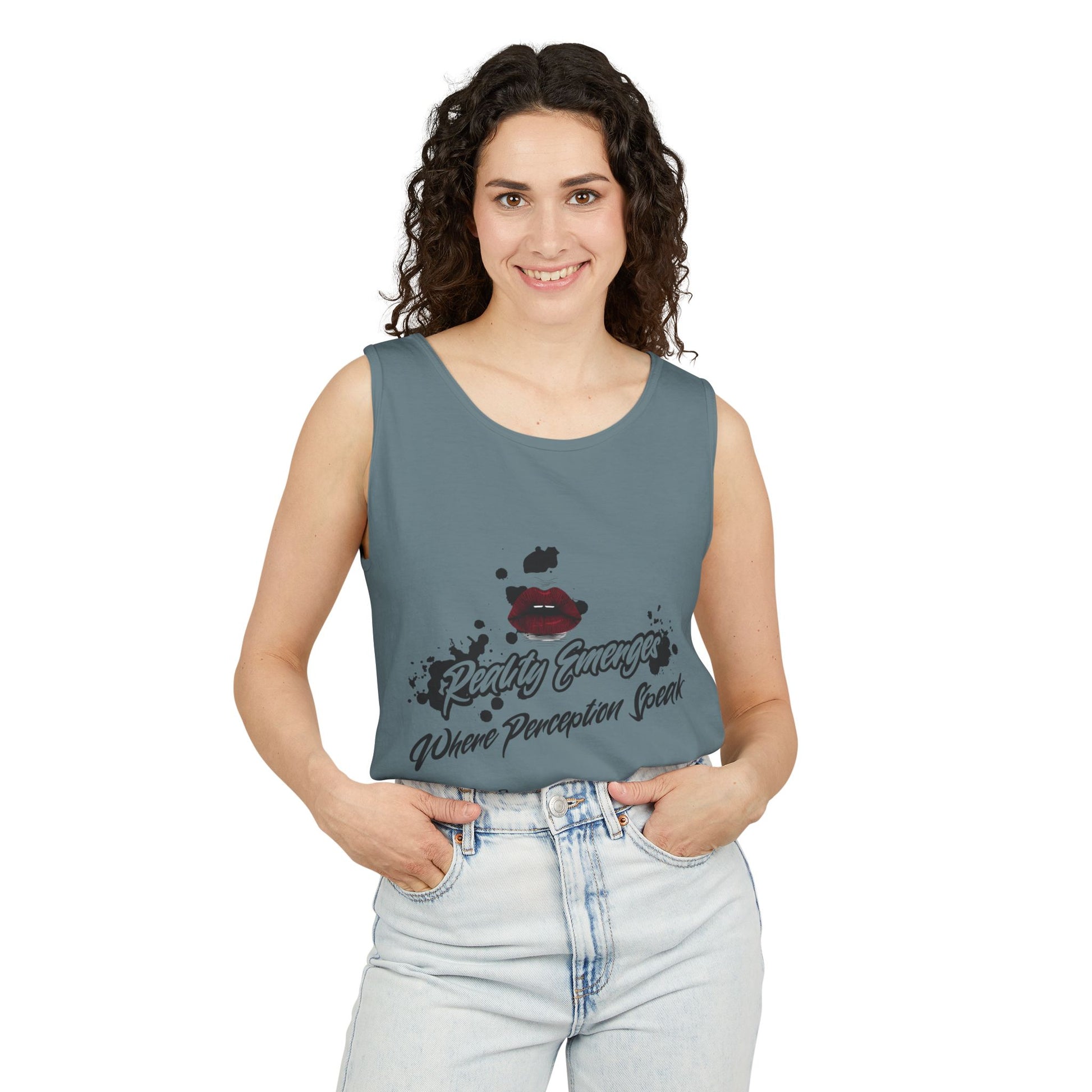 Tank Top - "Create Yourself" Quote Design, Motivational Apparel, Gift for Self-Love, Summer Essential, Positive Vibes