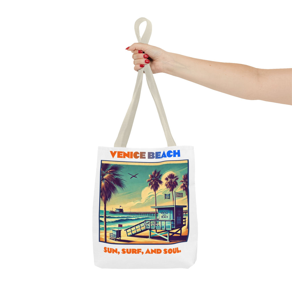 Venice Beach Tote Bag - Sun, Surf, and Soul, Beach Bag, Eco-Friendly, Summer Essential, Travel Tote, Gift for Beach Lovers