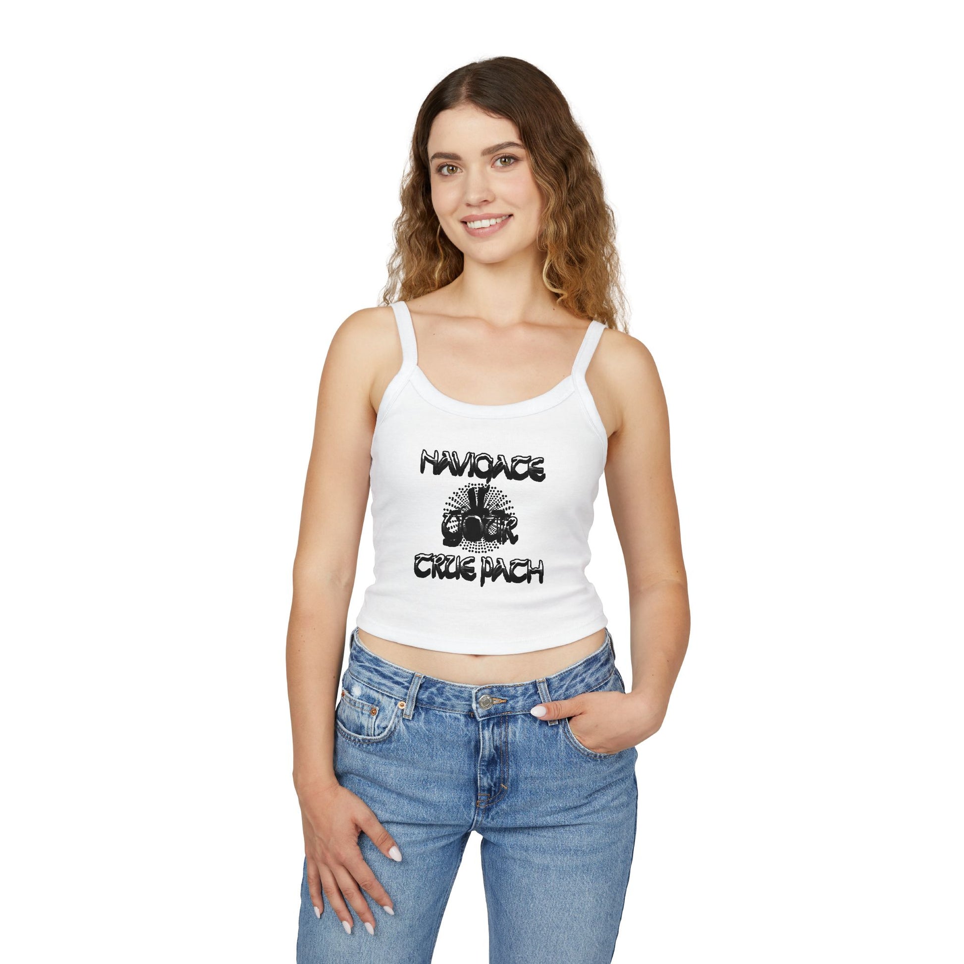 Stylish Women's Spaghetti Strap Tank Top - "Navigate Your True Path" - Perfect for Summer, Beach Days, Parties, Layering, Casual Outfits