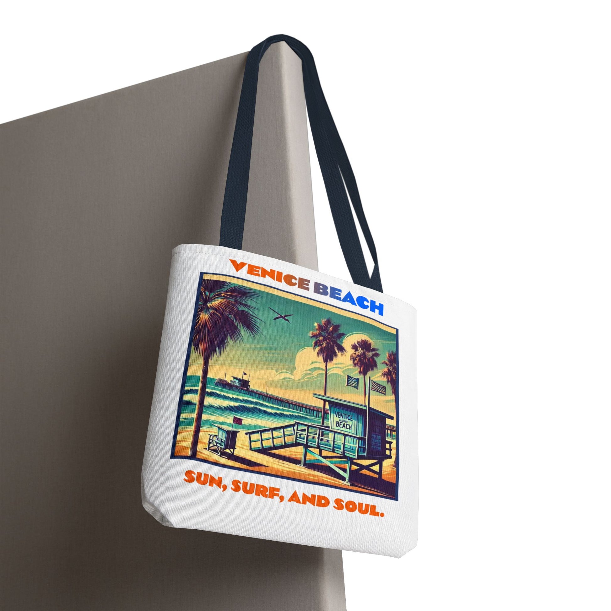Venice Beach Tote Bag - Sun, Surf, and Soul, Beach Bag, Eco-Friendly, Summer Essential, Travel Tote, Gift for Beach Lovers