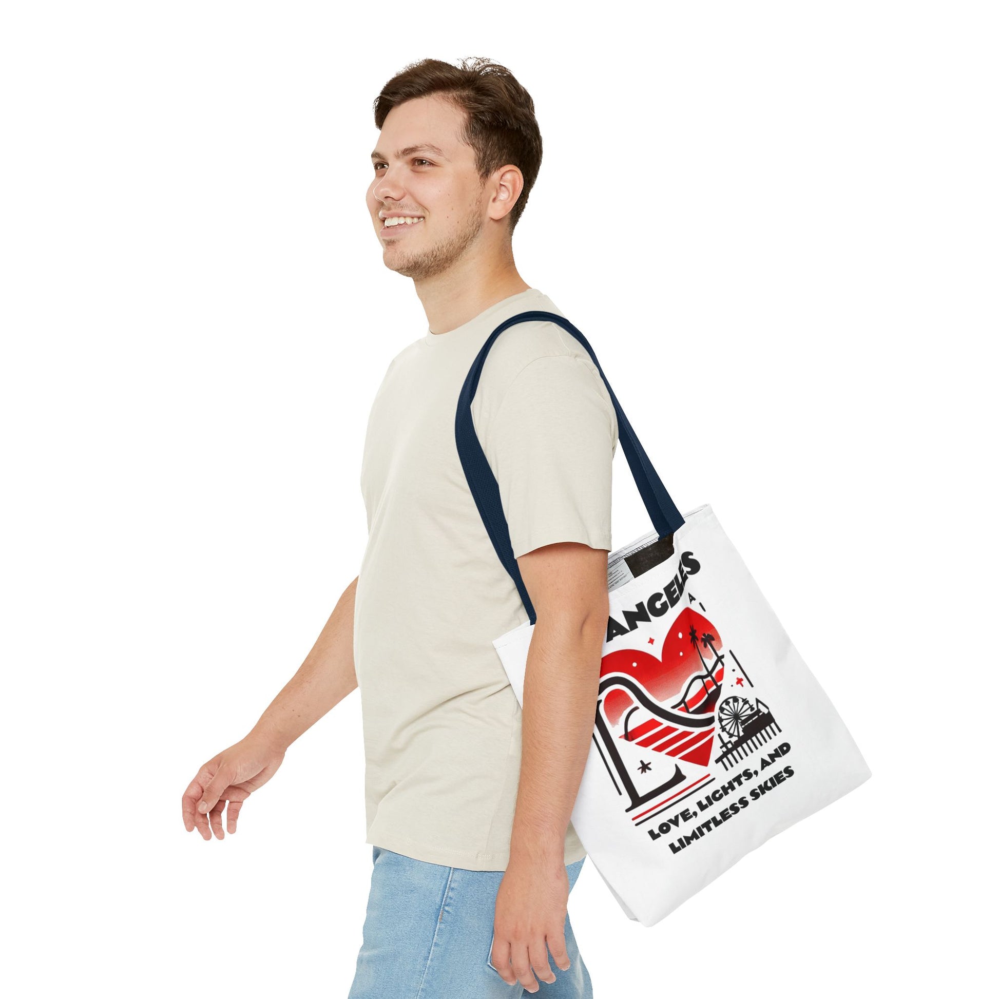 Los Angeles Love Tote Bag | AOP Beach Bag, Shopping Tote, Travel Bag, Eco-Friendly Gift, California Souvenir