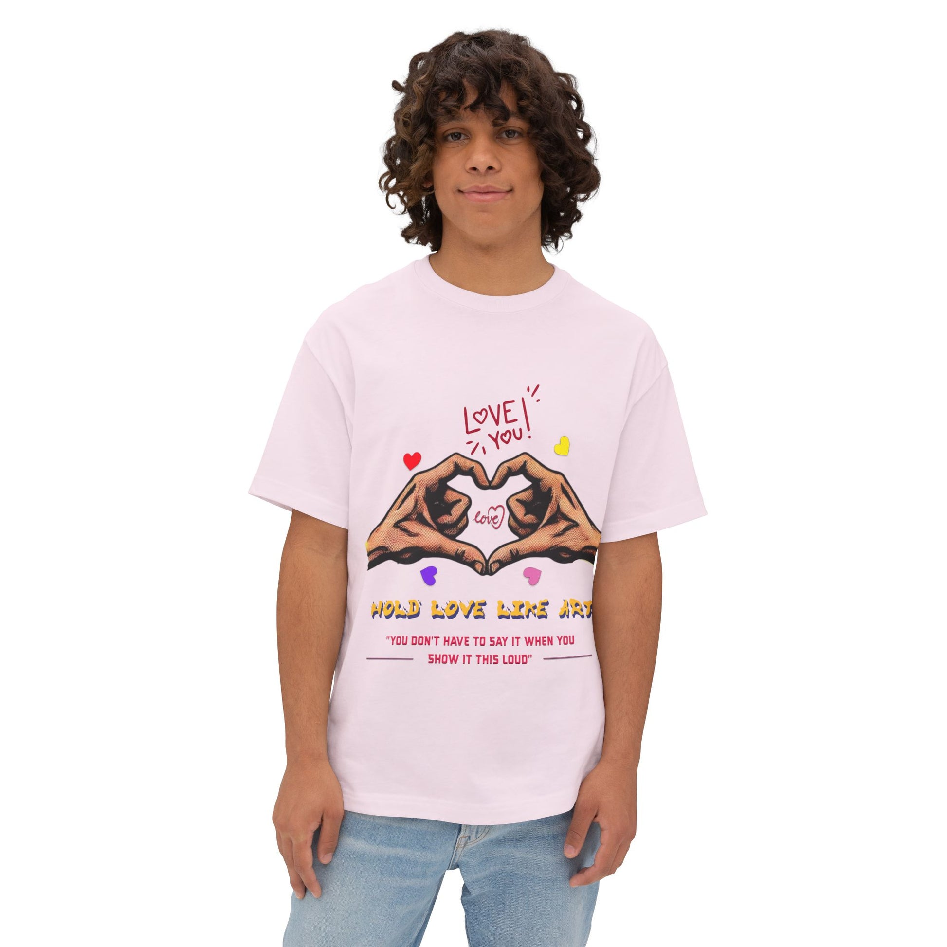 Unisex Oversized Boxy Tee - Love Life Art, Casual Wear, Gifts for Her, Art Apparel, Everyday Comfort Shirt