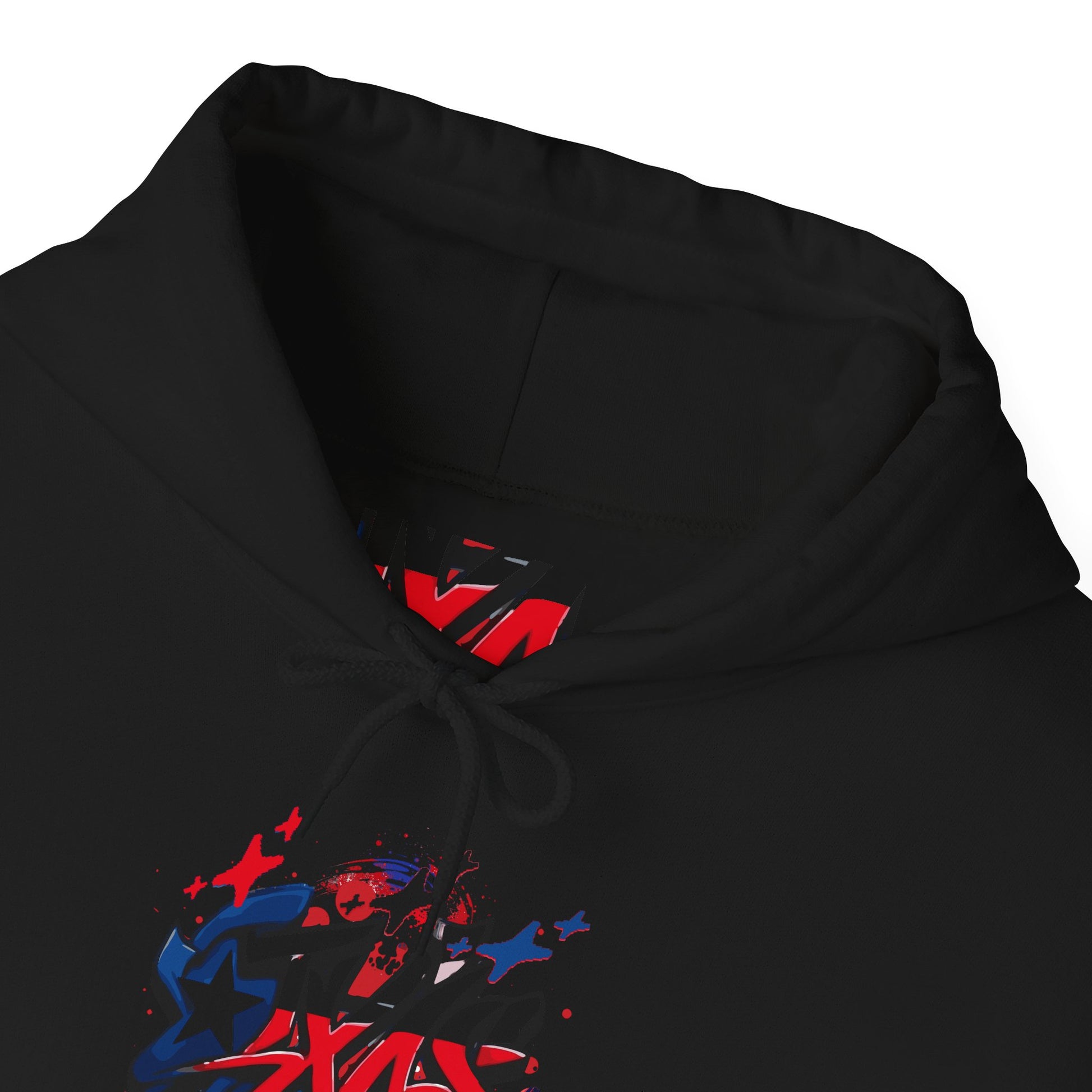 Patriotic Graffiti Hoodie, Cozy Sweatshirt for Casual Wear, Perfect Gift for July 4th, Stylish Streetwear, Unisex Fashion