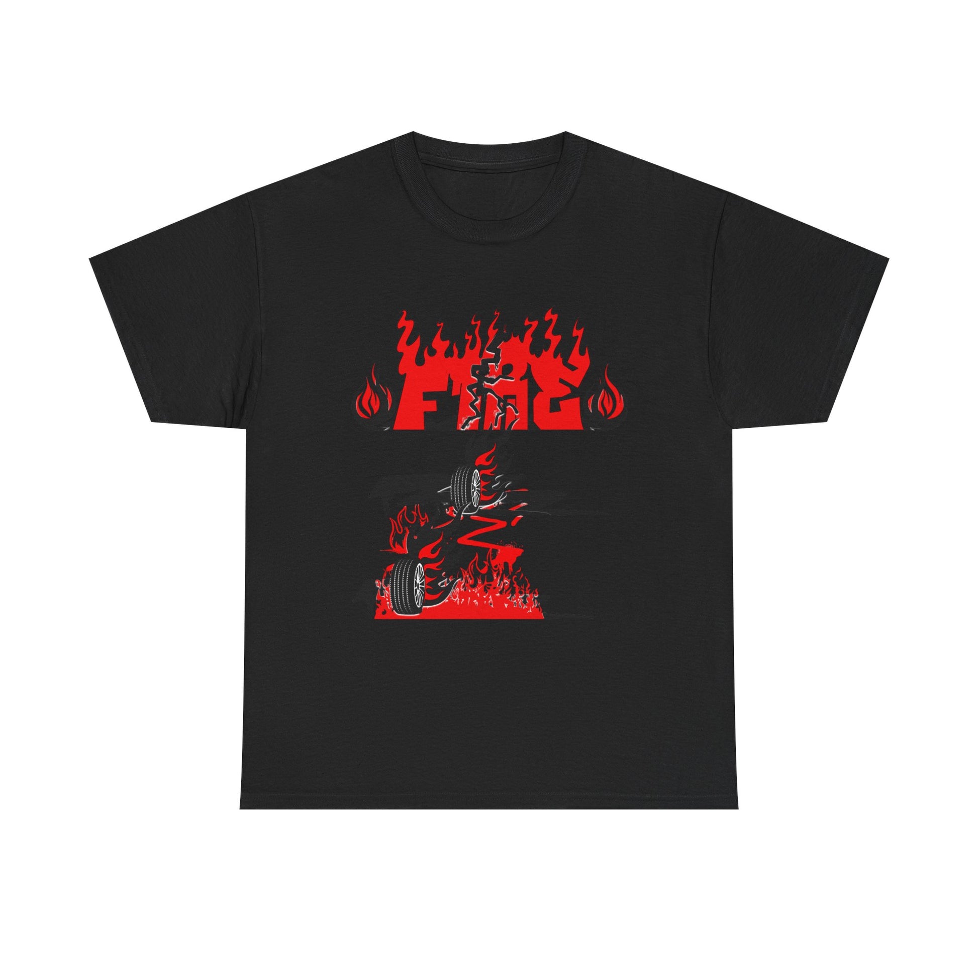 Fire Graphic Unisex Tee, Graphic T-Shirt, Casual Wear, Street Style, Gift for Him/Her, Festival Outfit