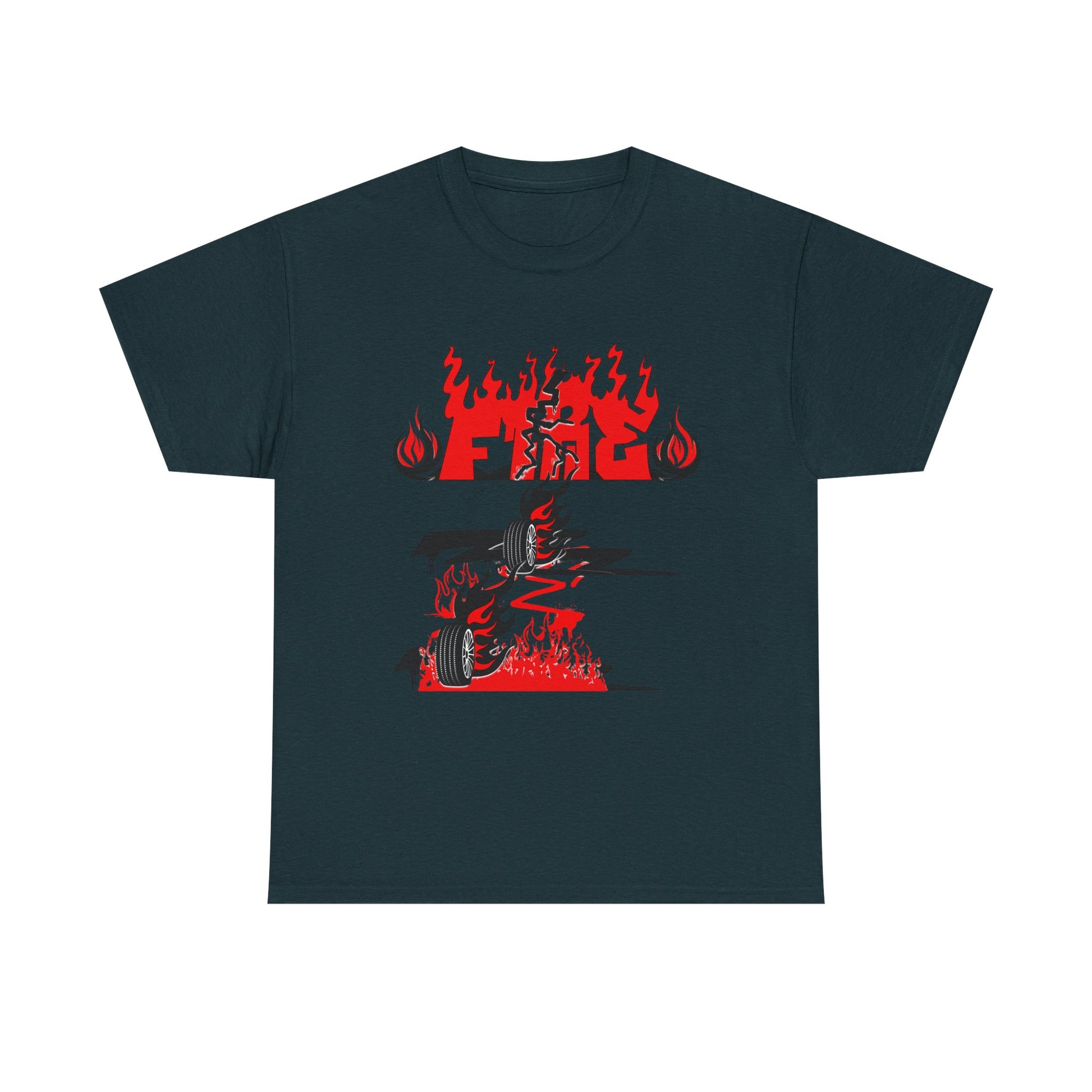 Fire Graphic Unisex Tee, Graphic T-Shirt, Casual Wear, Street Style, Gift for Him/Her, Festival Outfit
