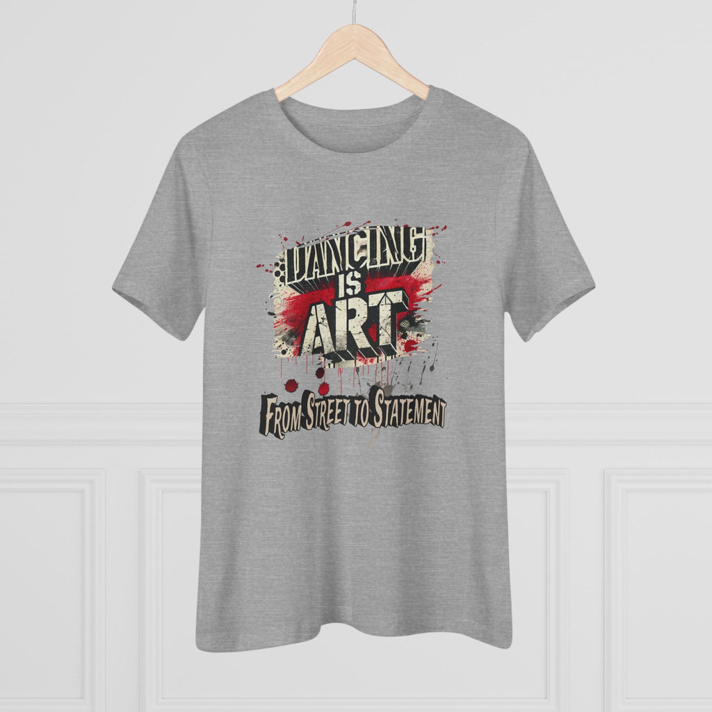 Dancing is Art Cotton Tee, Artistic Women's Shirt, Graphic Dance Top, Unique Gift for Dancers, Trendy Streetwear Tee