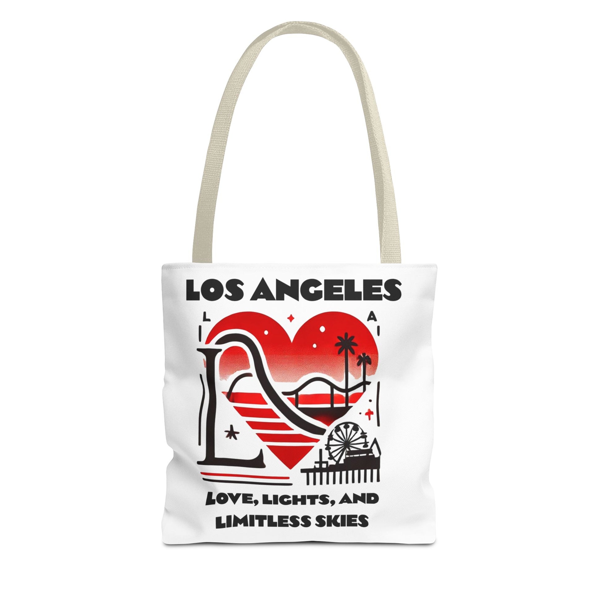 Los Angeles Love Tote Bag | AOP Beach Bag, Shopping Tote, Travel Bag, Eco-Friendly Gift, California Souvenir