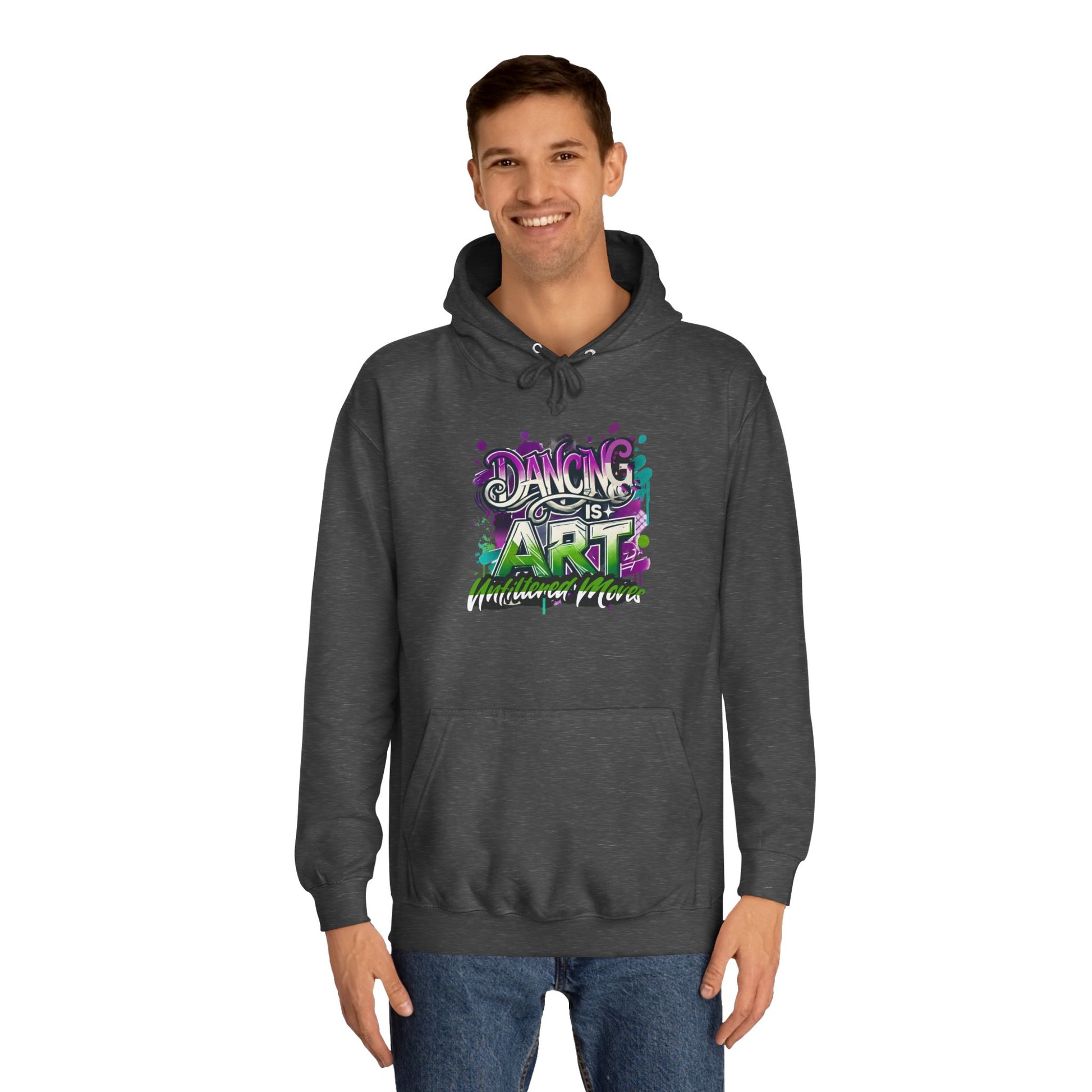 Breakdance Hoodie with Graffiti Typography - Unfiltered Moves
