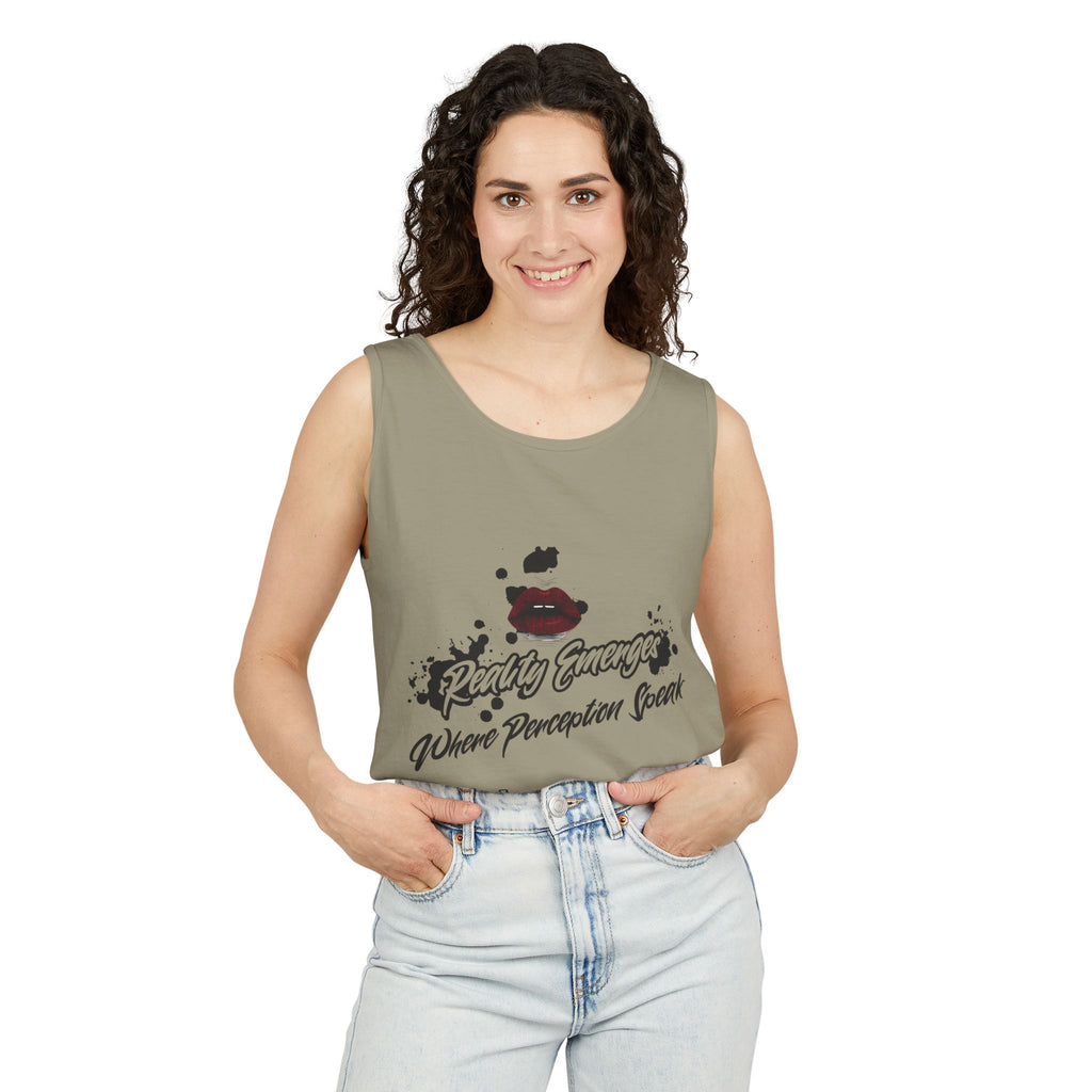Tank Top - "Create Yourself" Quote Design, Motivational Apparel, Gift for Self-Love, Summer Essential, Positive Vibes
