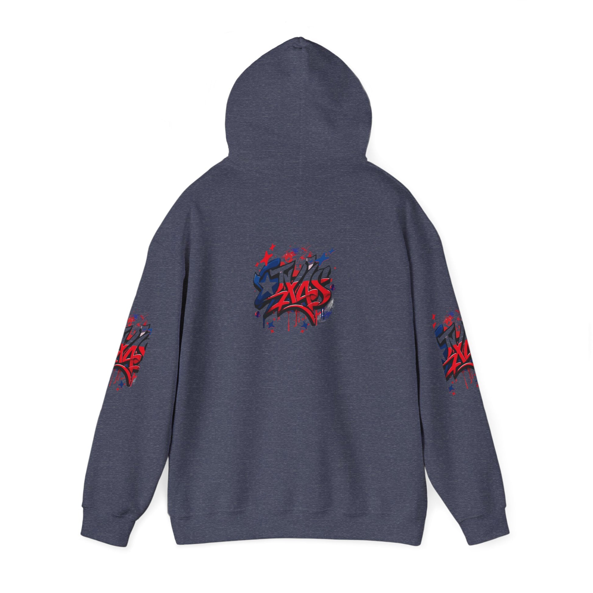 Patriotic Graffiti Hoodie, Cozy Sweatshirt for Casual Wear, Perfect Gift for July 4th, Stylish Streetwear, Unisex Fashion