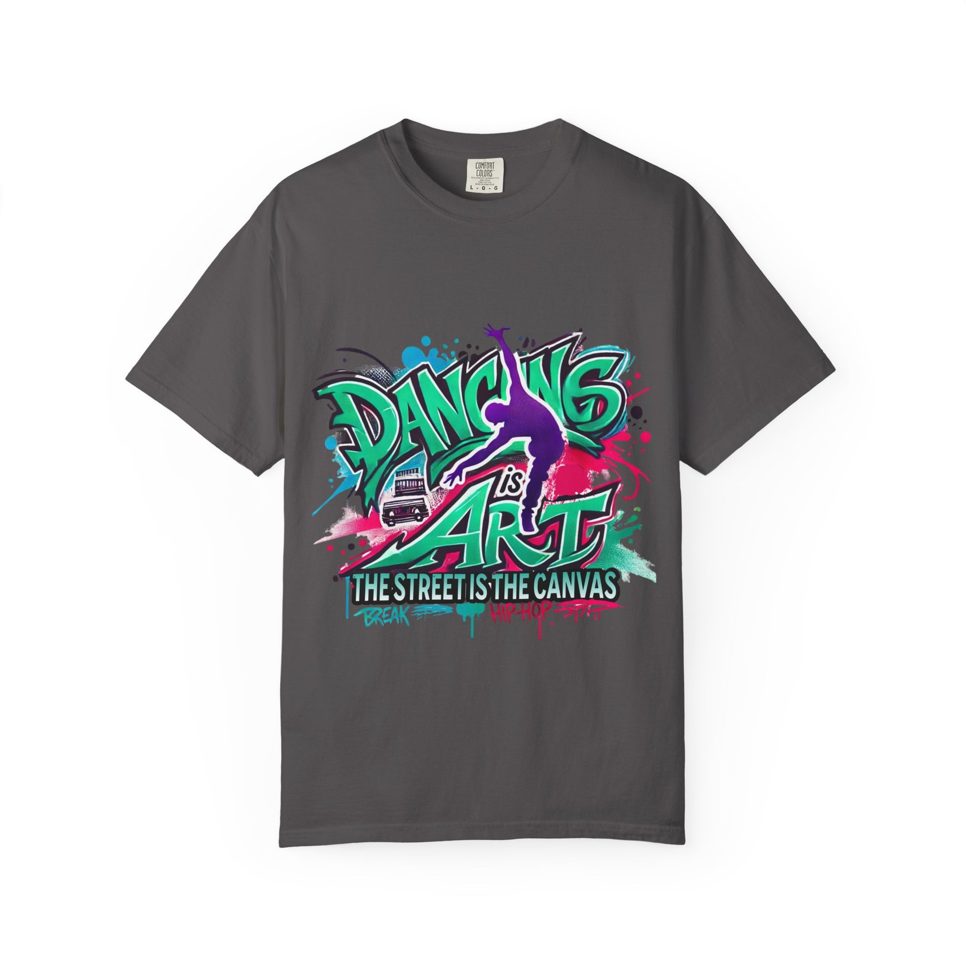Artistic Dance T-Shirt, Urban Dance Tee, Street Art Apparel, Gift for Dancers, Graffiti Shirt, Colorful Expression Tee