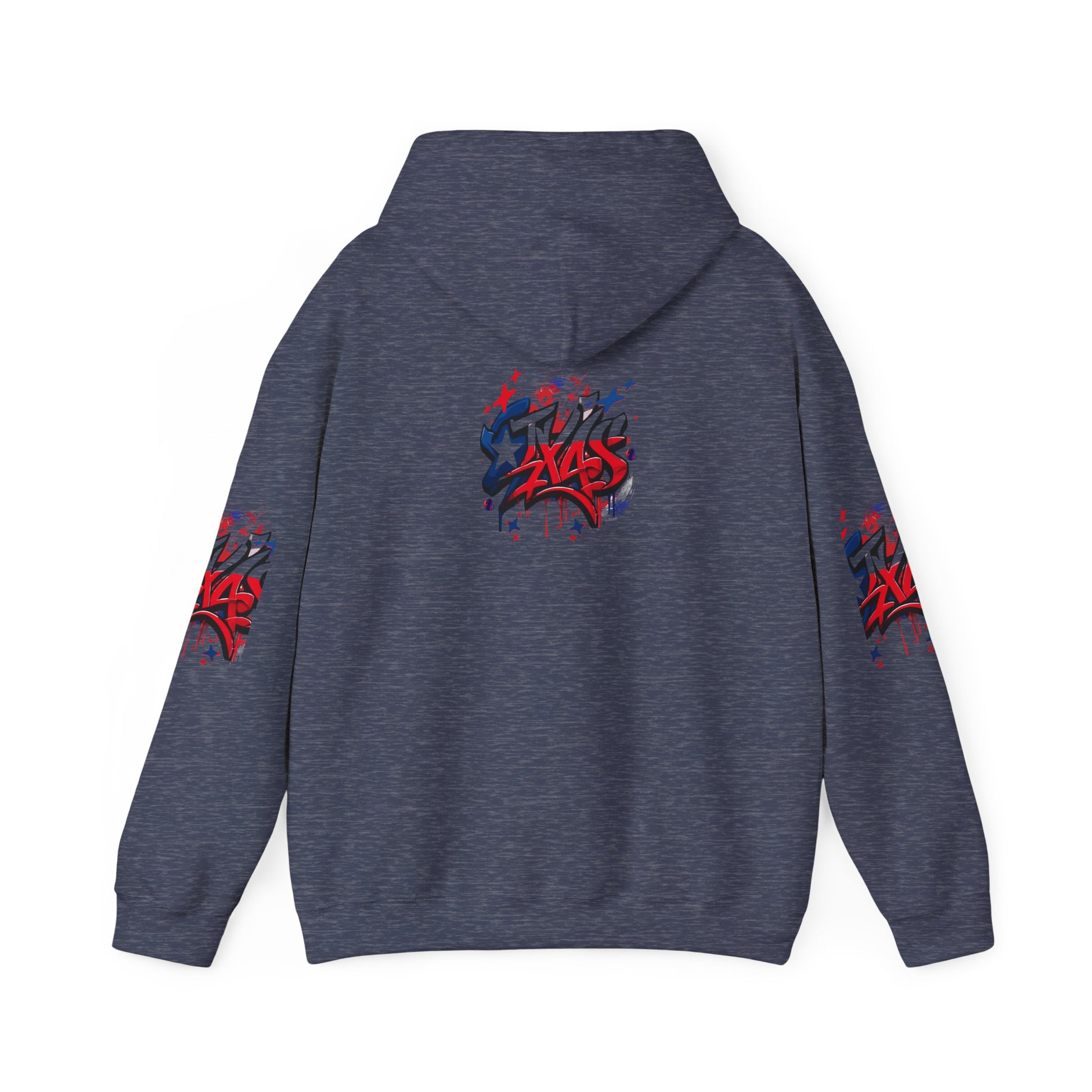 Patriotic Graffiti Hoodie, Cozy Sweatshirt for Casual Wear, Perfect Gift for July 4th, Stylish Streetwear, Unisex Fashion