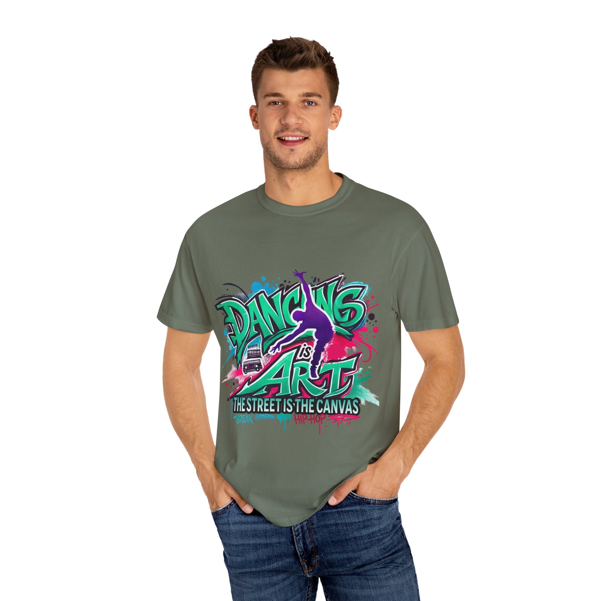 Artistic Dance T-Shirt, Urban Dance Tee, Street Art Apparel, Gift for Dancers, Graffiti Shirt, Colorful Expression Tee