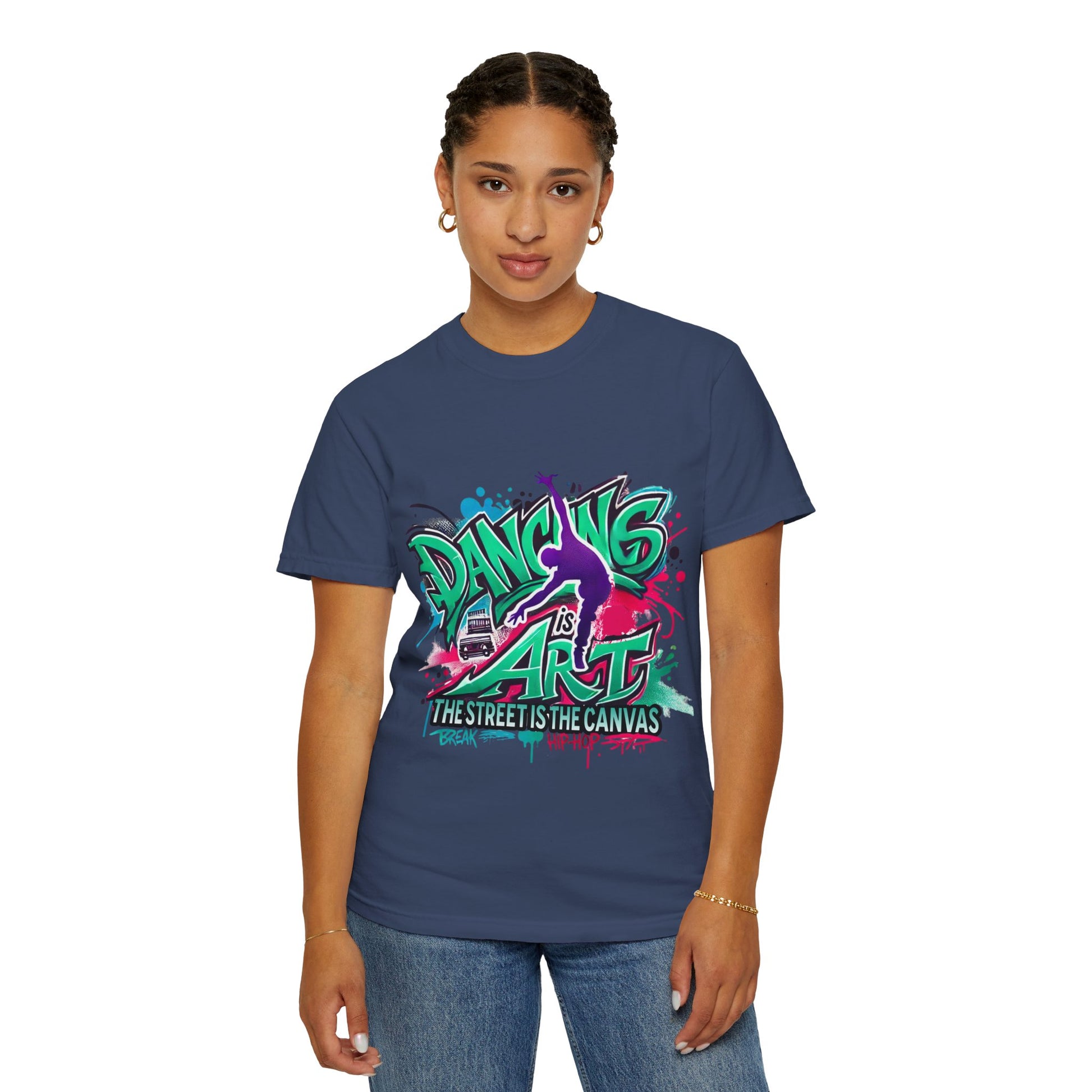 Artistic Dance T-Shirt, Urban Dance Tee, Street Art Apparel, Gift for Dancers, Graffiti Shirt, Colorful Expression Tee