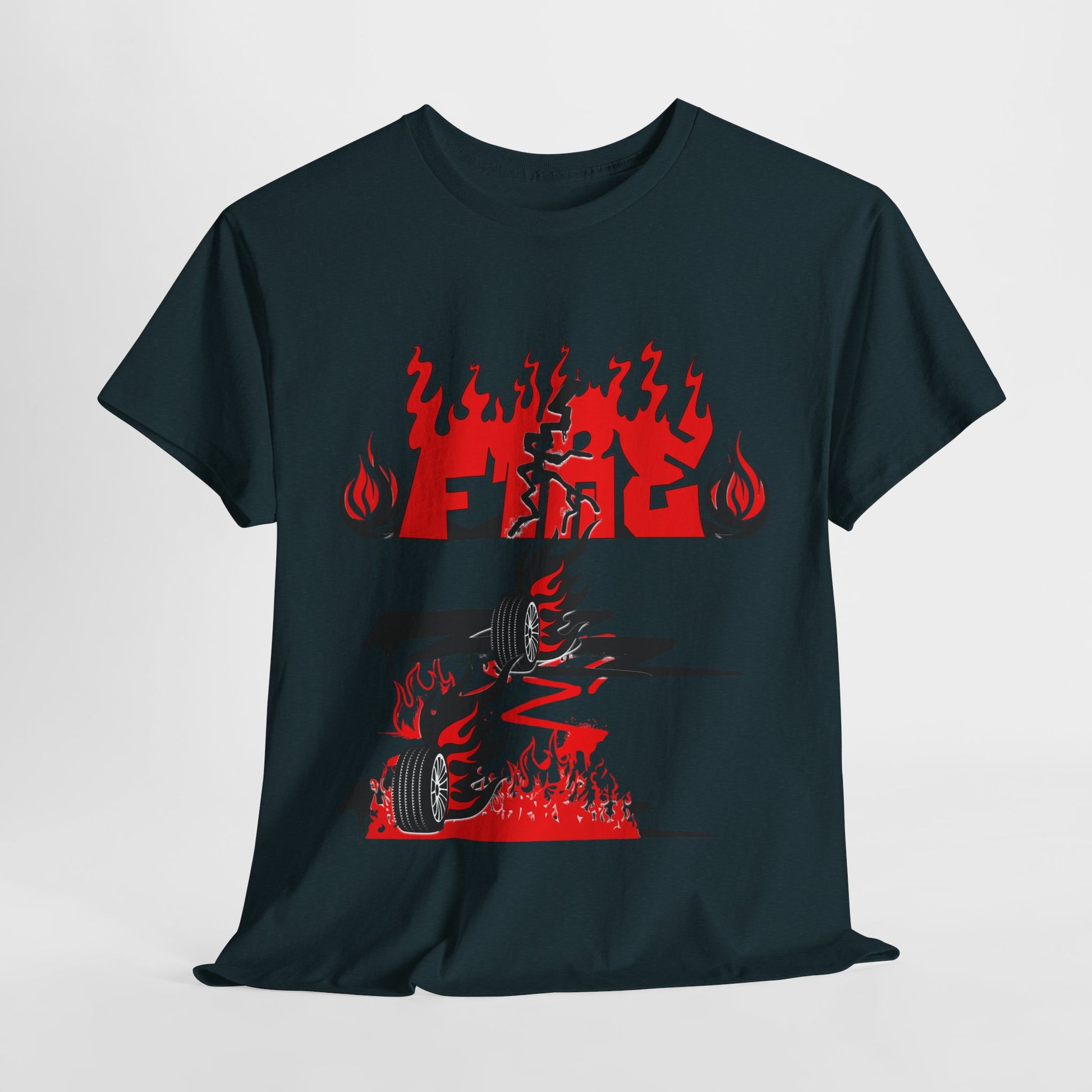 Fire Graphic Unisex Tee, Graphic T-Shirt, Casual Wear, Street Style, Gift for Him/Her, Festival Outfit