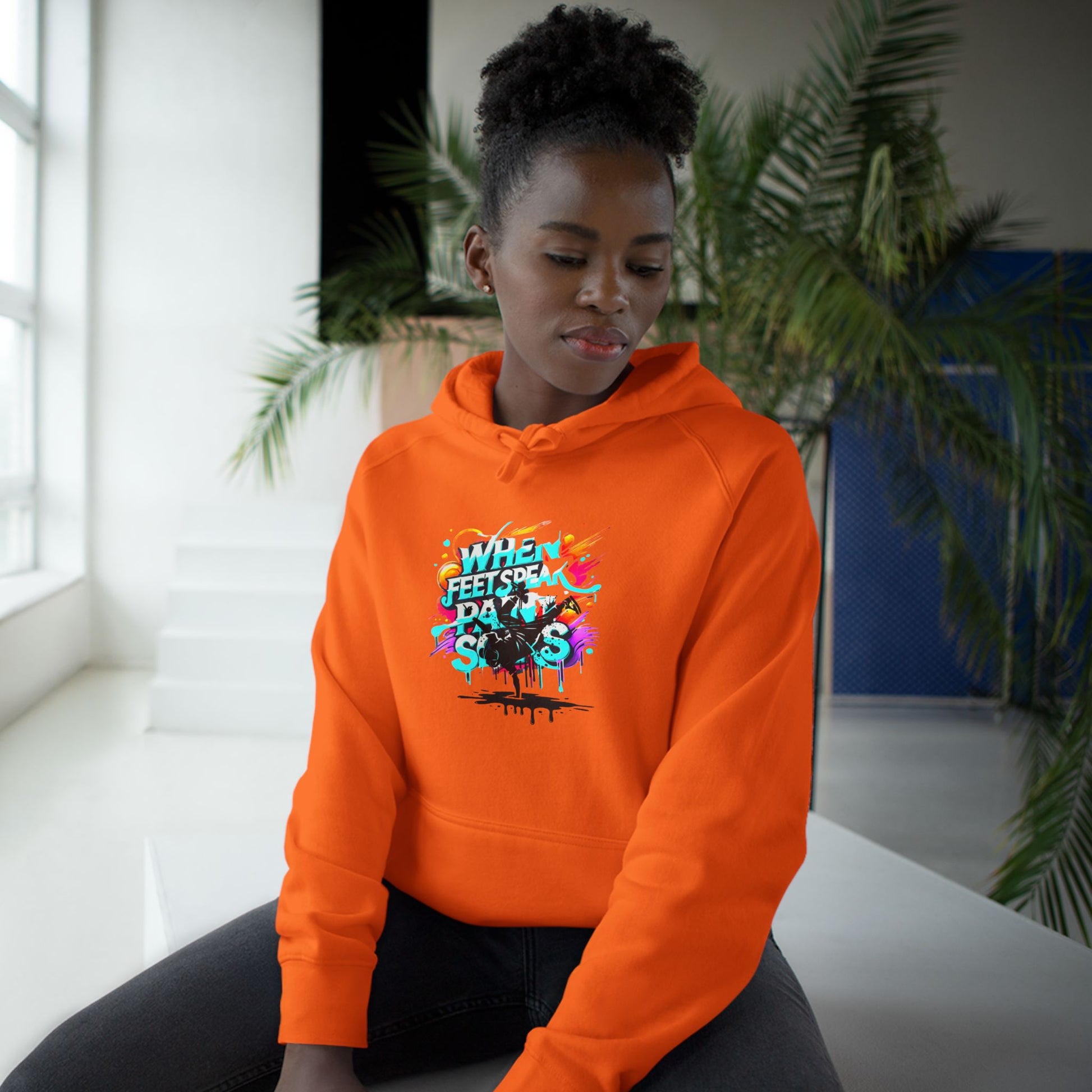 Urban Expression Graffiti Hoodie - When Feet Speak, Paint Soars Hoodie.