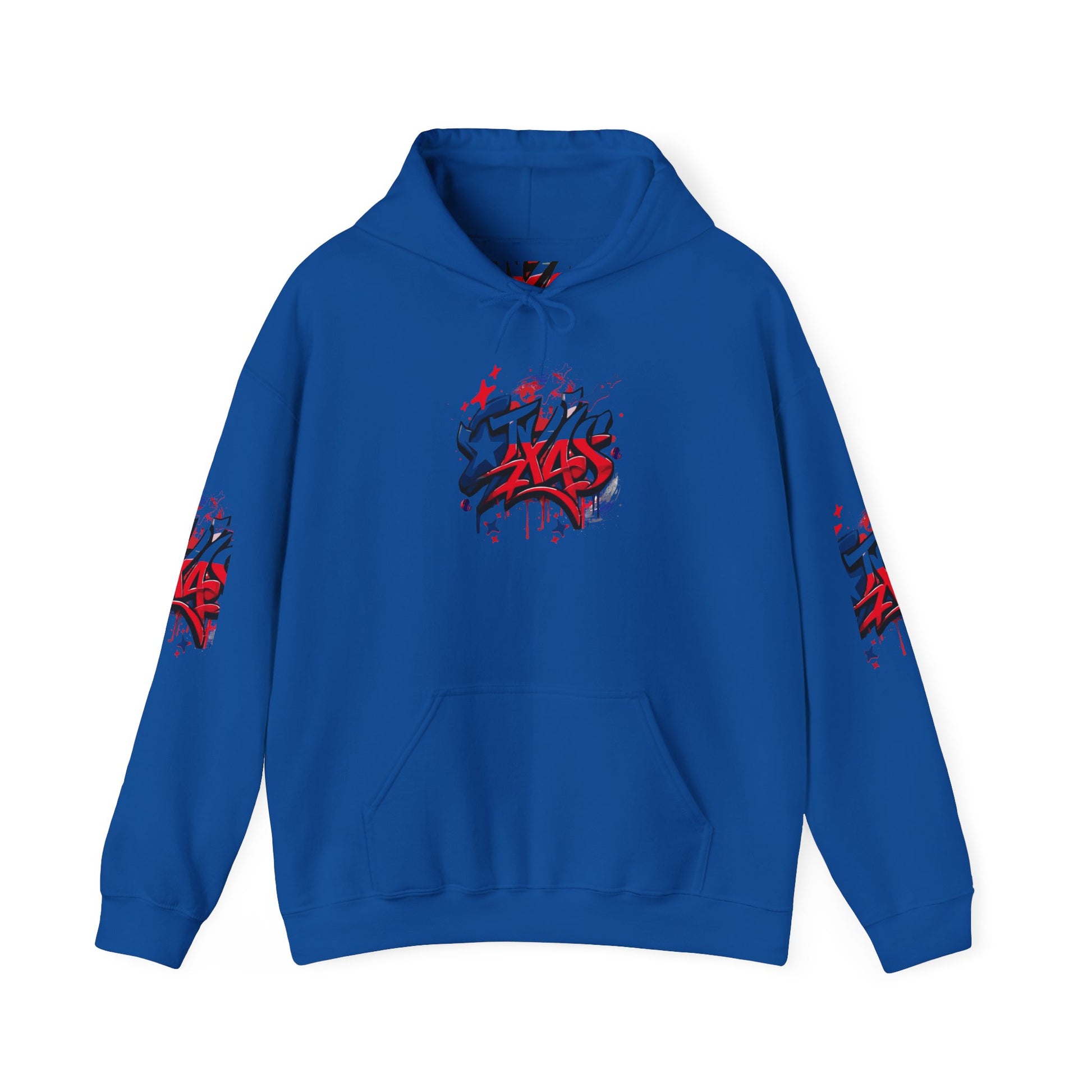 Patriotic Graffiti Hoodie, Cozy Sweatshirt for Casual Wear, Perfect Gift for July 4th, Stylish Streetwear, Unisex Fashion