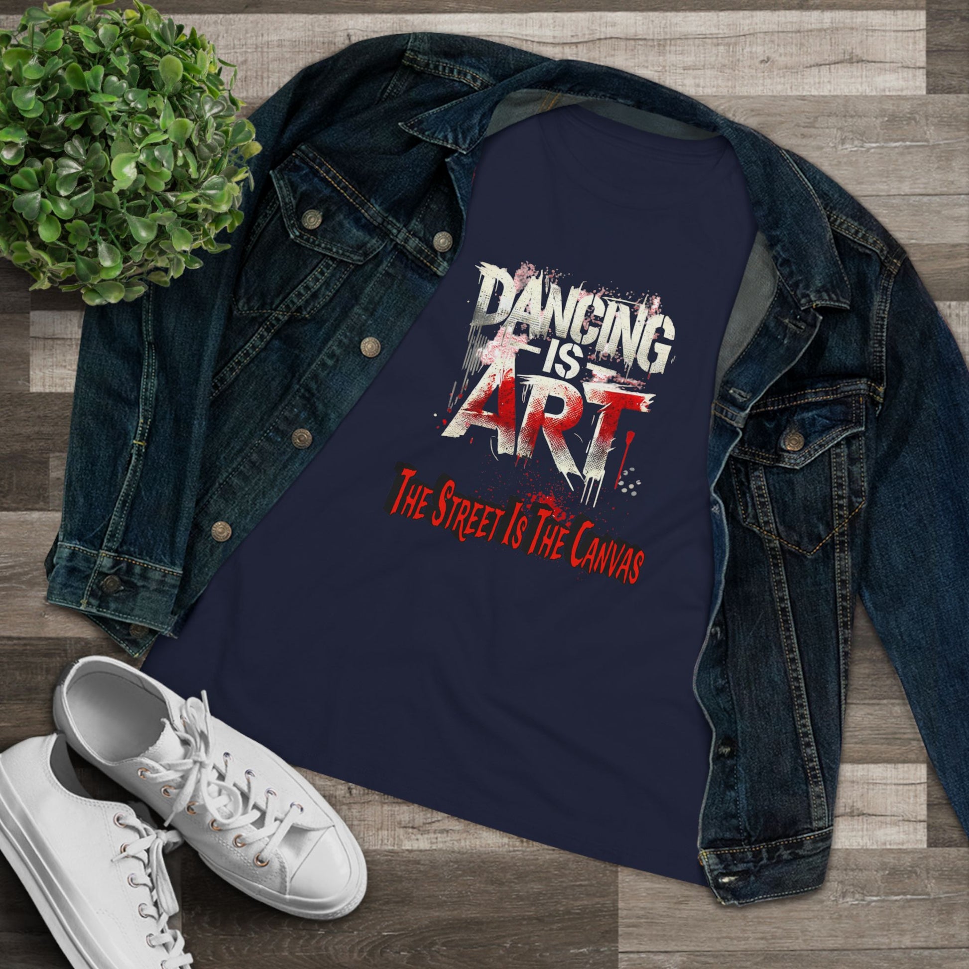 Dancing is Art Cotton Tee, Artistic Women's Shirt, Graphic Dance Top, Unique Gift for Dancers, Trendy Streetwear Tee