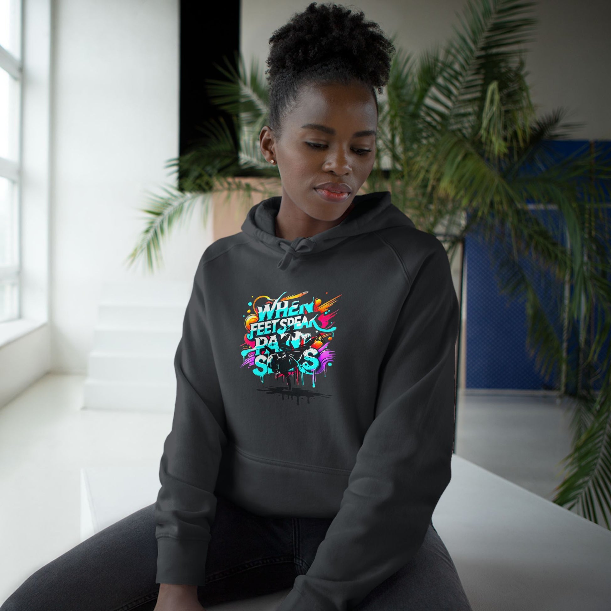 Urban Expression Graffiti Hoodie - When Feet Speak, Paint Soars Hoodie.