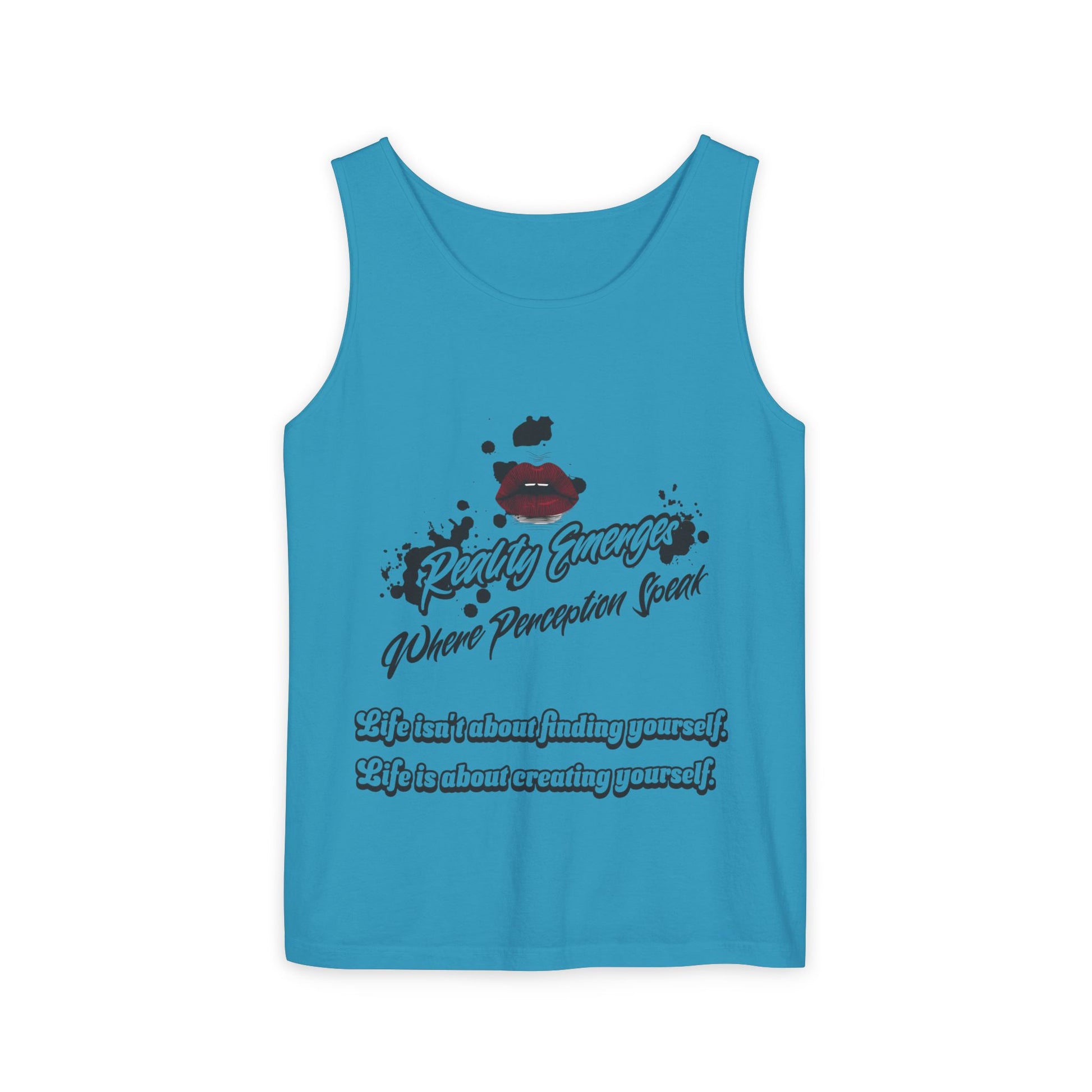 Tank Top - "Create Yourself" Quote Design, Motivational Apparel, Gift for Self-Love, Summer Essential, Positive Vibes